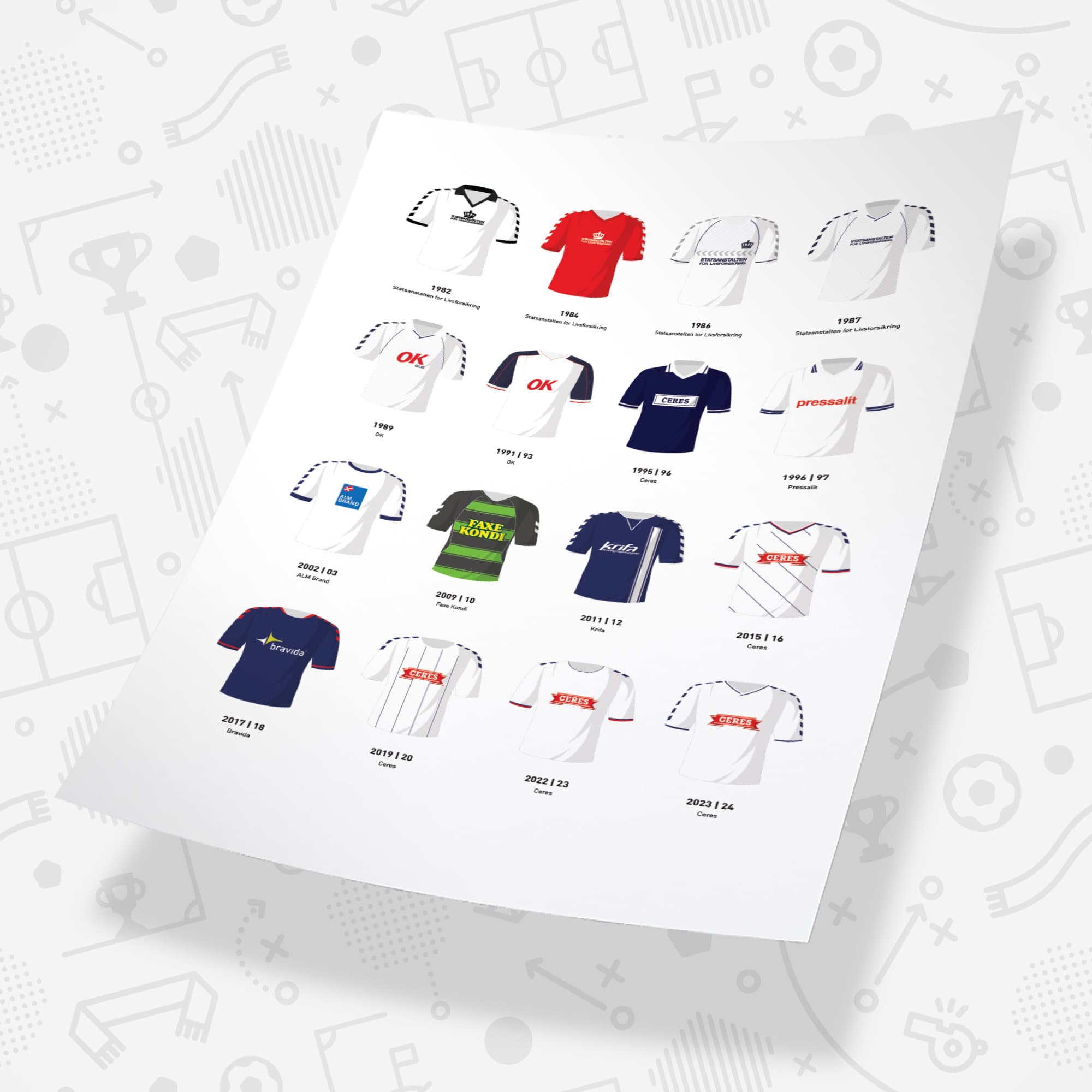 Aarhus Gymnastikforening Classic Kits Football Team Print