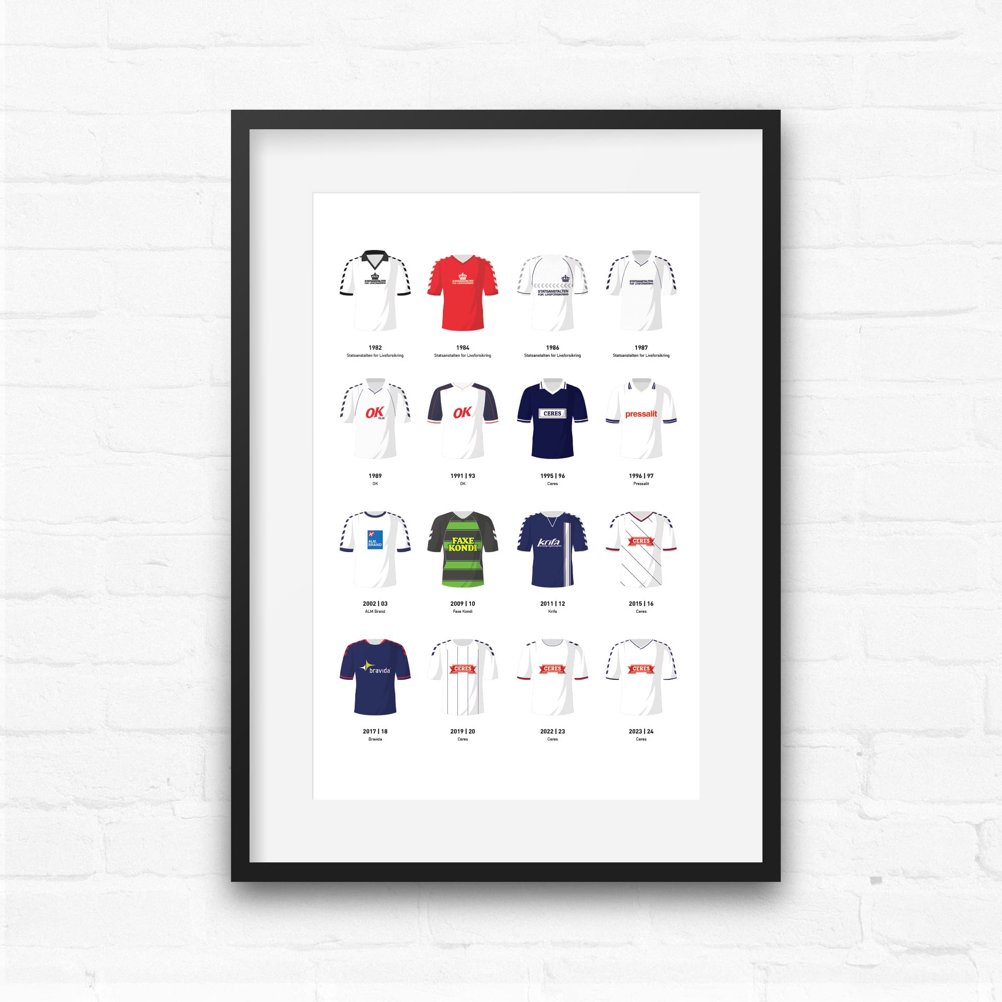 Aarhus Gymnastikforening Classic Kits Football Team Print