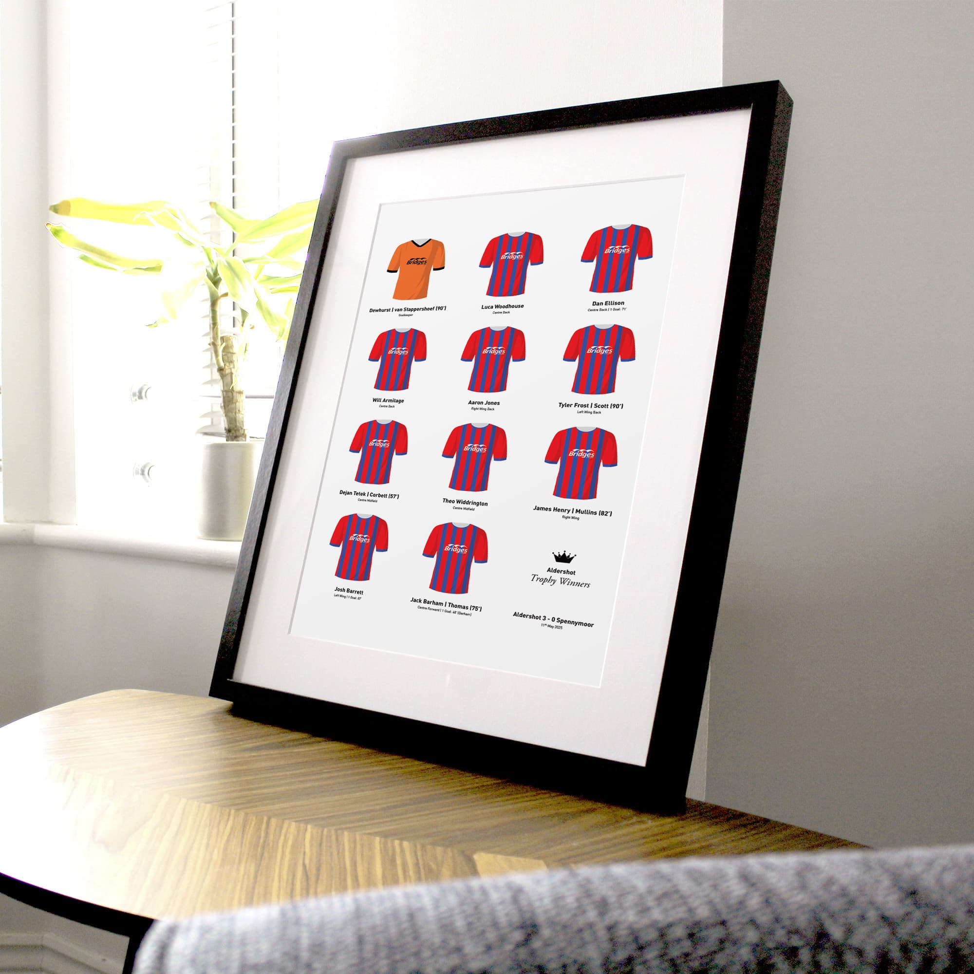 Aldershot 2025 Trophy Winners Football Team Print