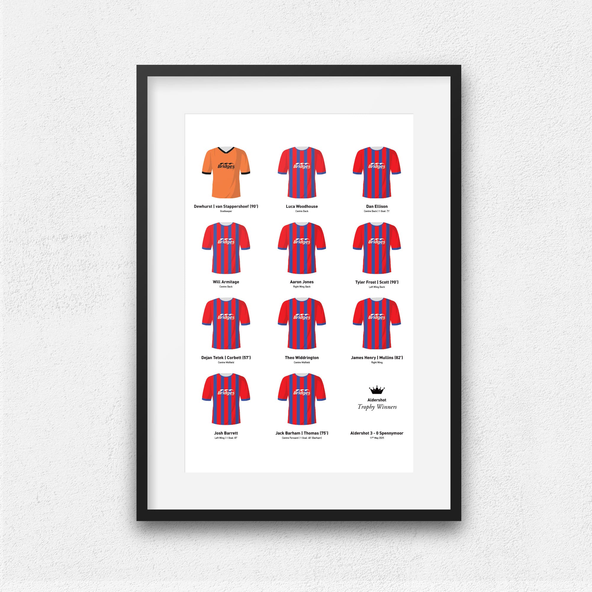 Aldershot 2025 Trophy Winners Football Team Print
