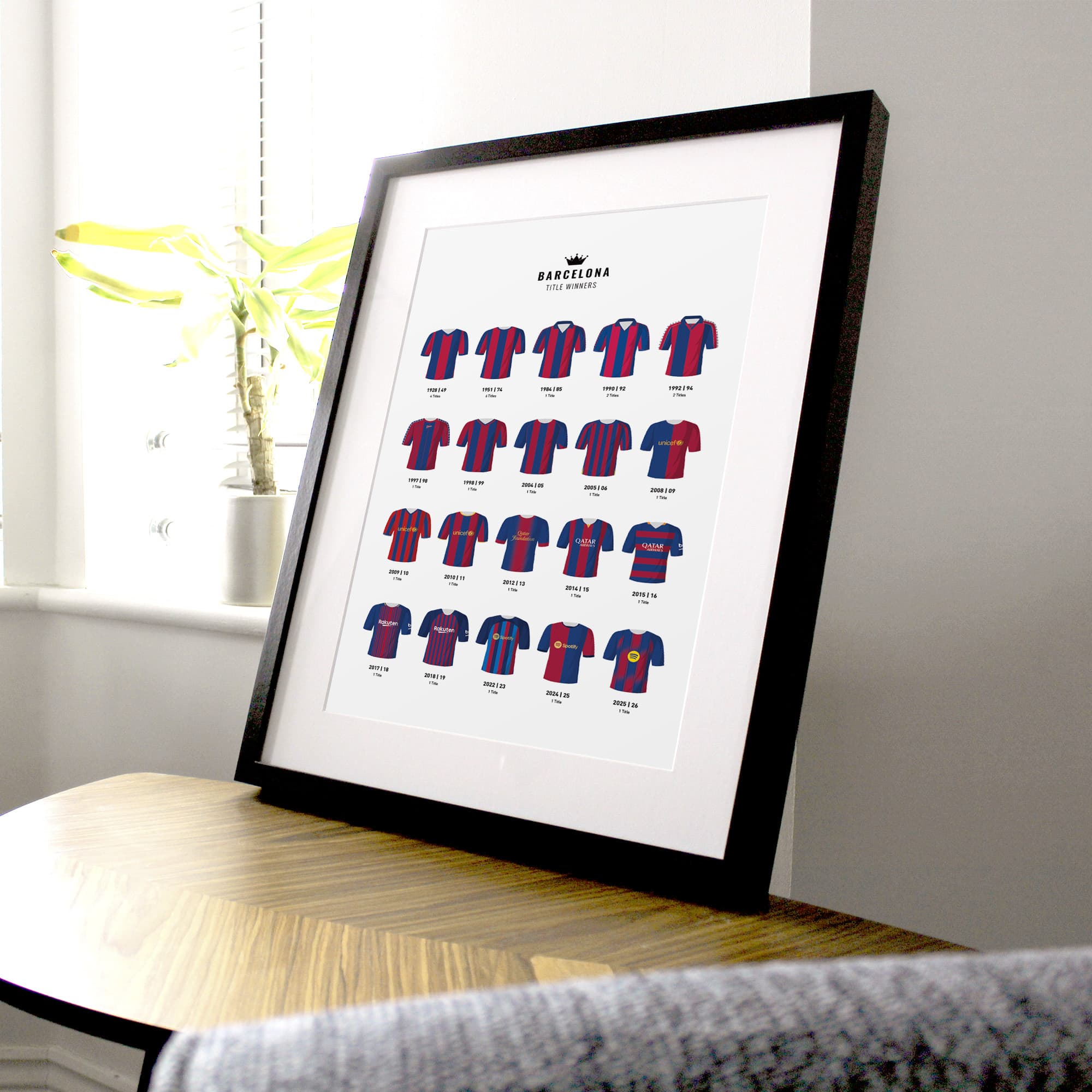 Barcelona Title Winners Football Team Print