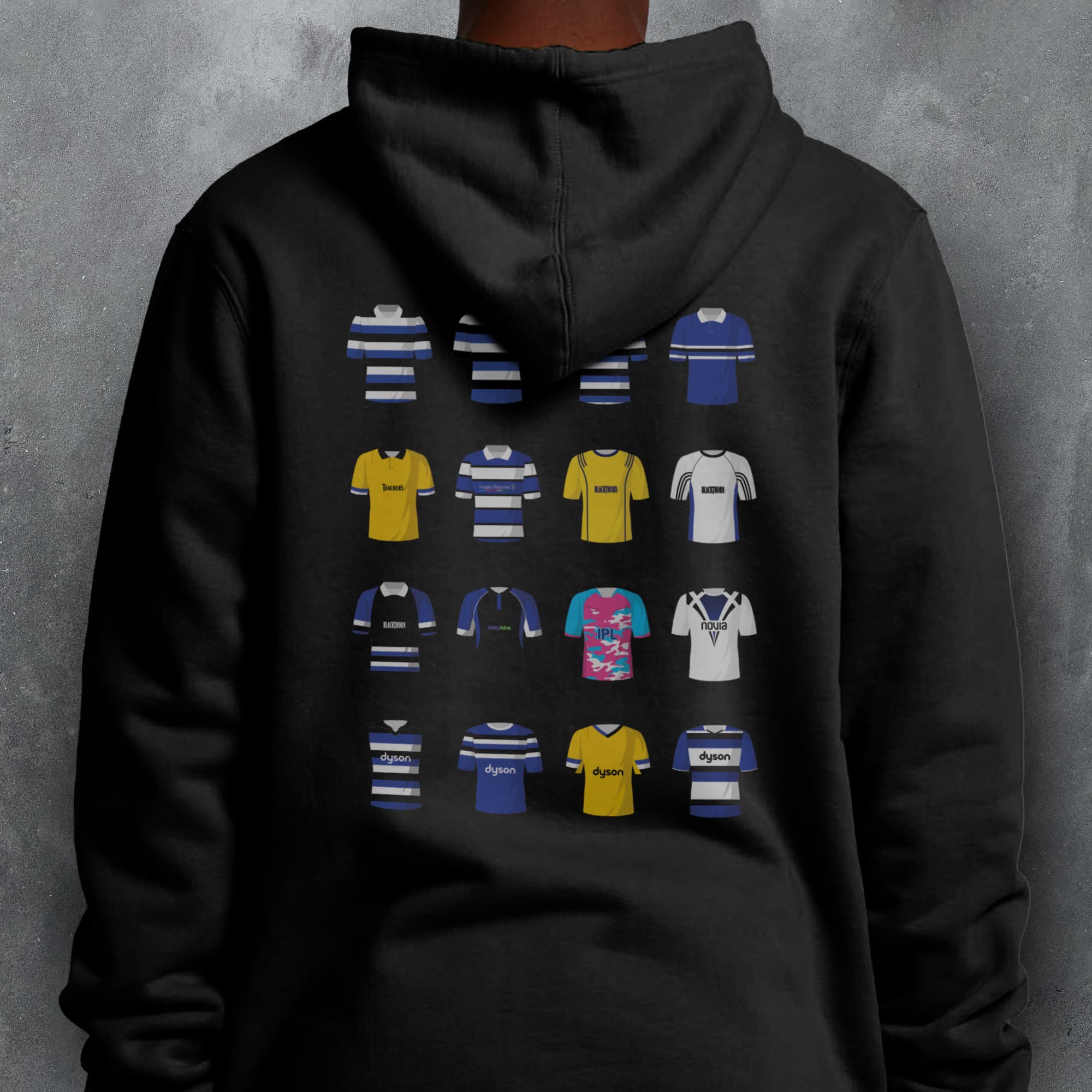 Bath Rugby Union Classic Kits Hoodie