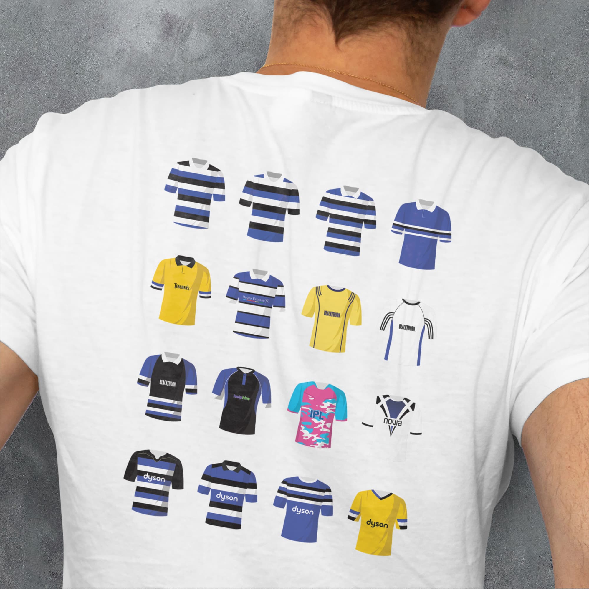 Bath Rugby Union Classic Kits T-Shirt