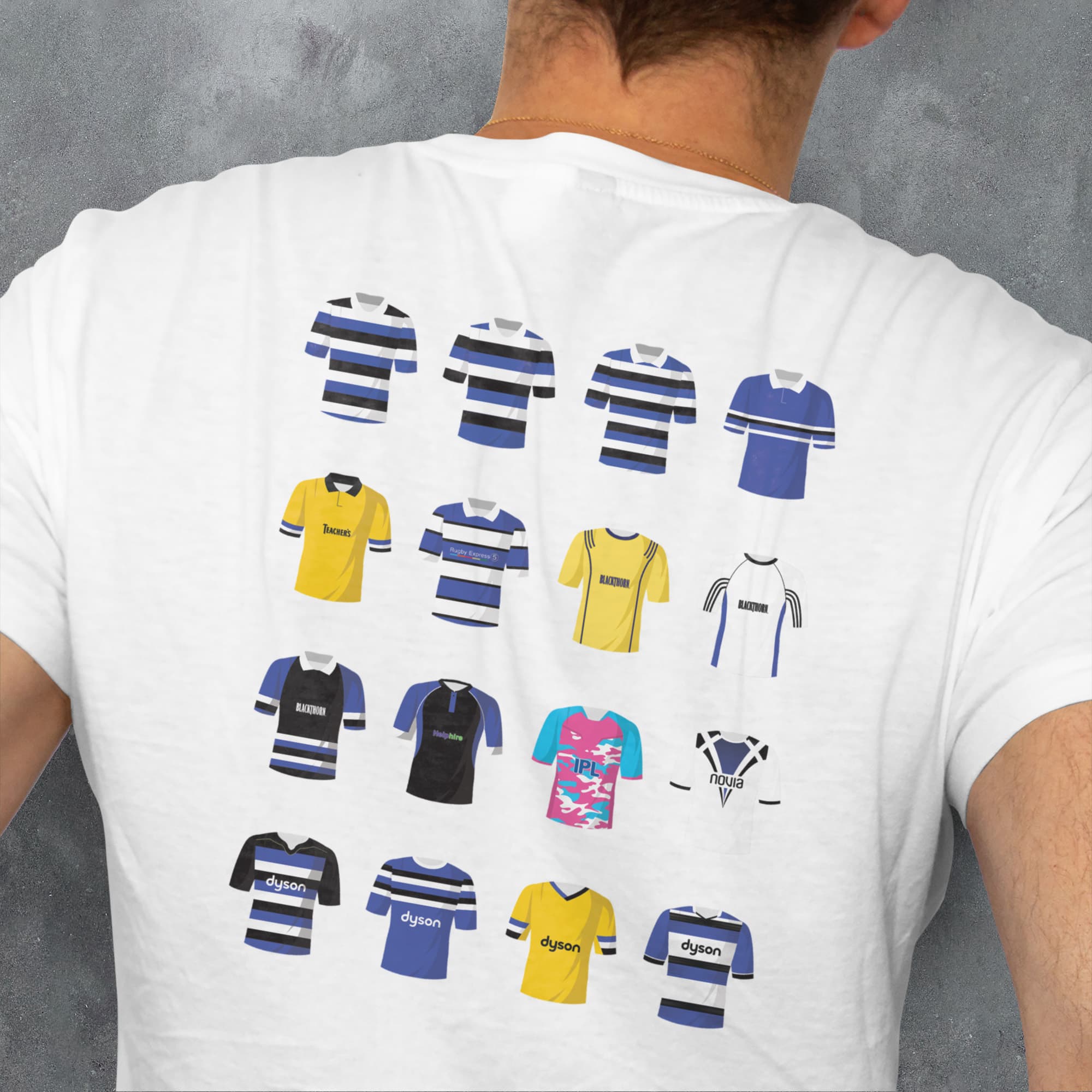 Bath Rugby Union Classic Kits T-Shirt