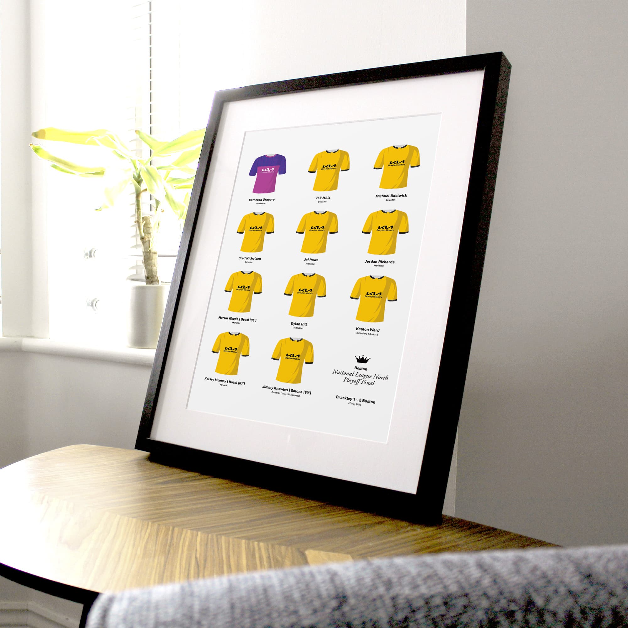 Boston 2024 National League North Playoff Winners Football Team Print