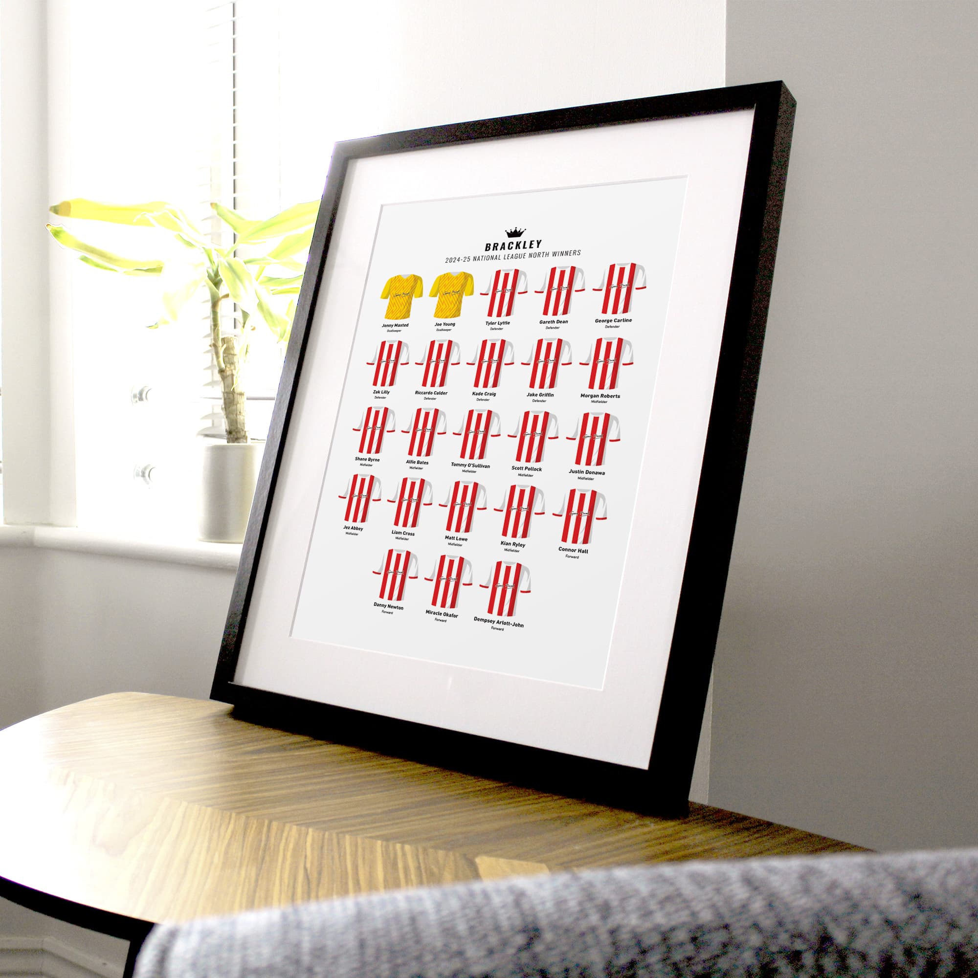 Brackley 2025 National League North Winners Football Team Print