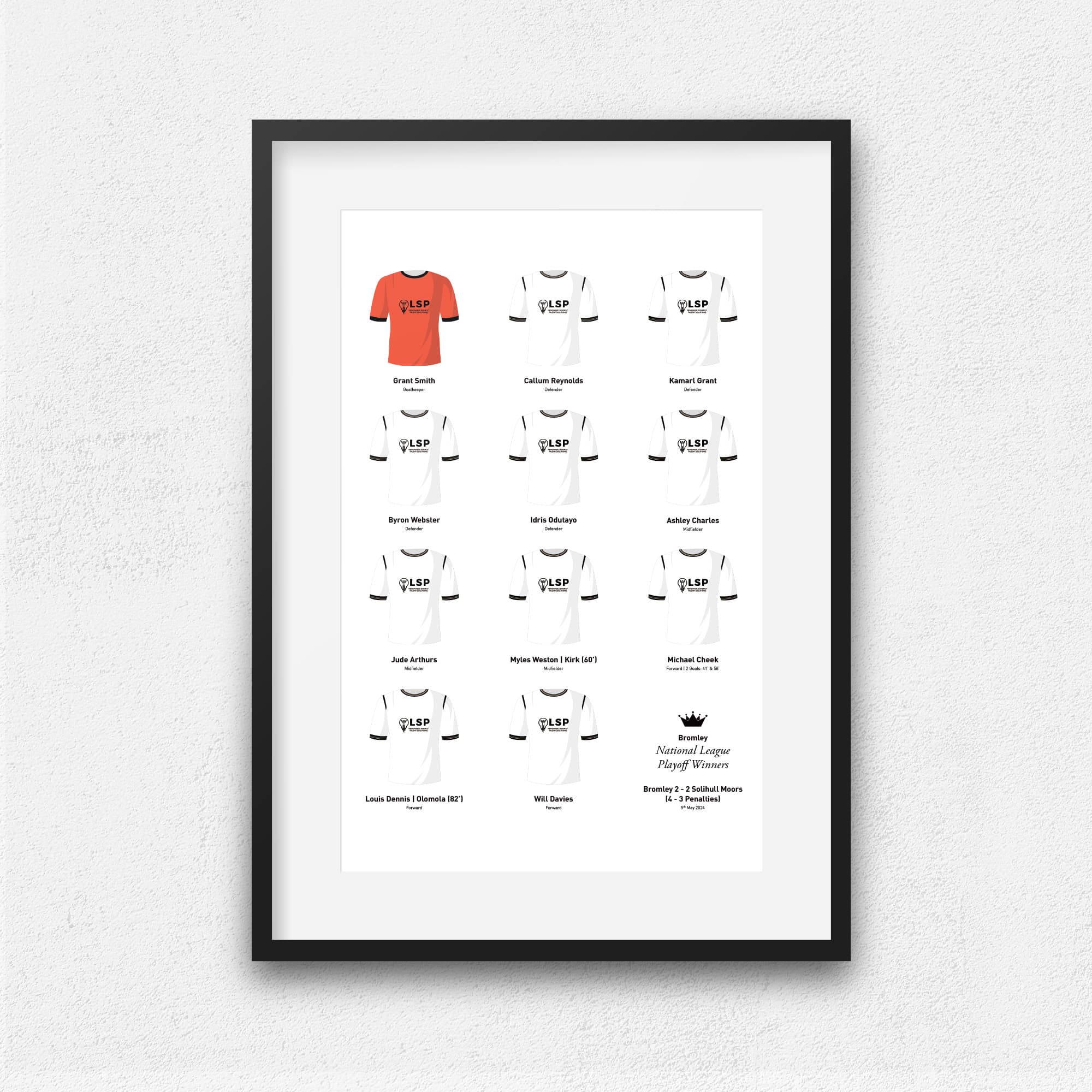 Bromley 2024 National League Playoff Final Football Team Print