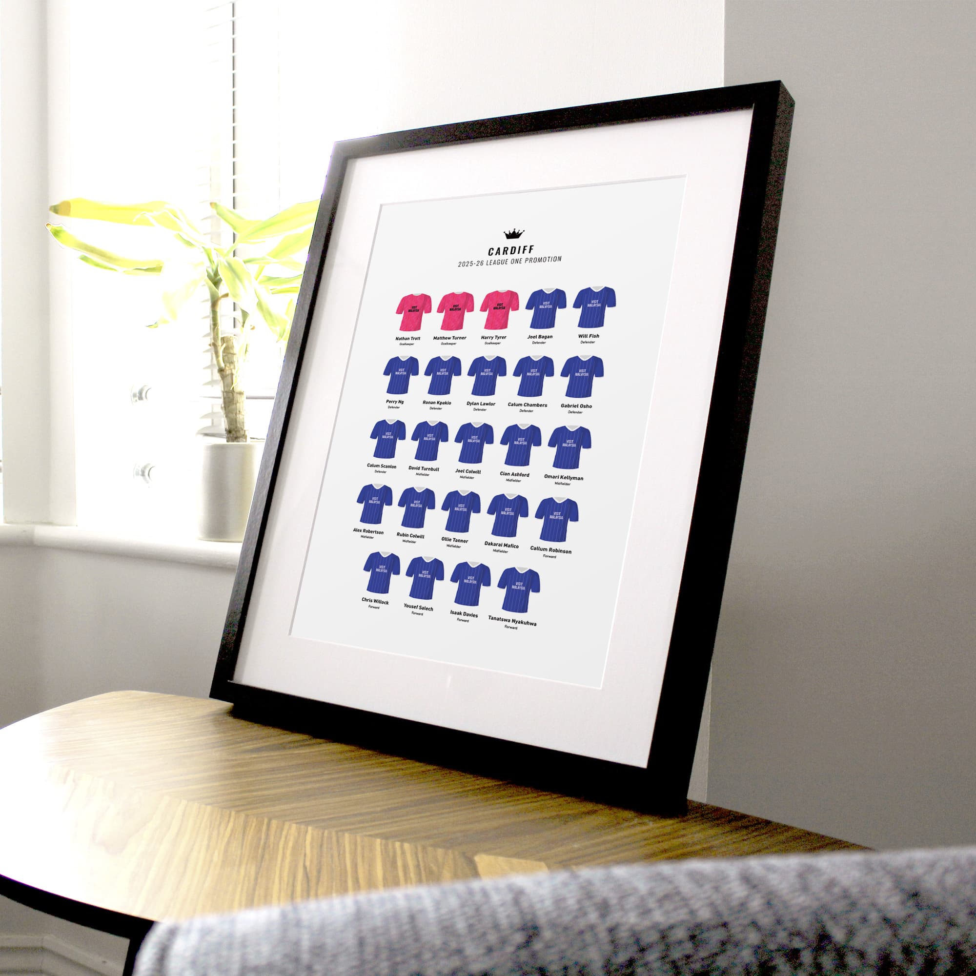 Cardiff 2026 League One Promotion Winners Football Team Print