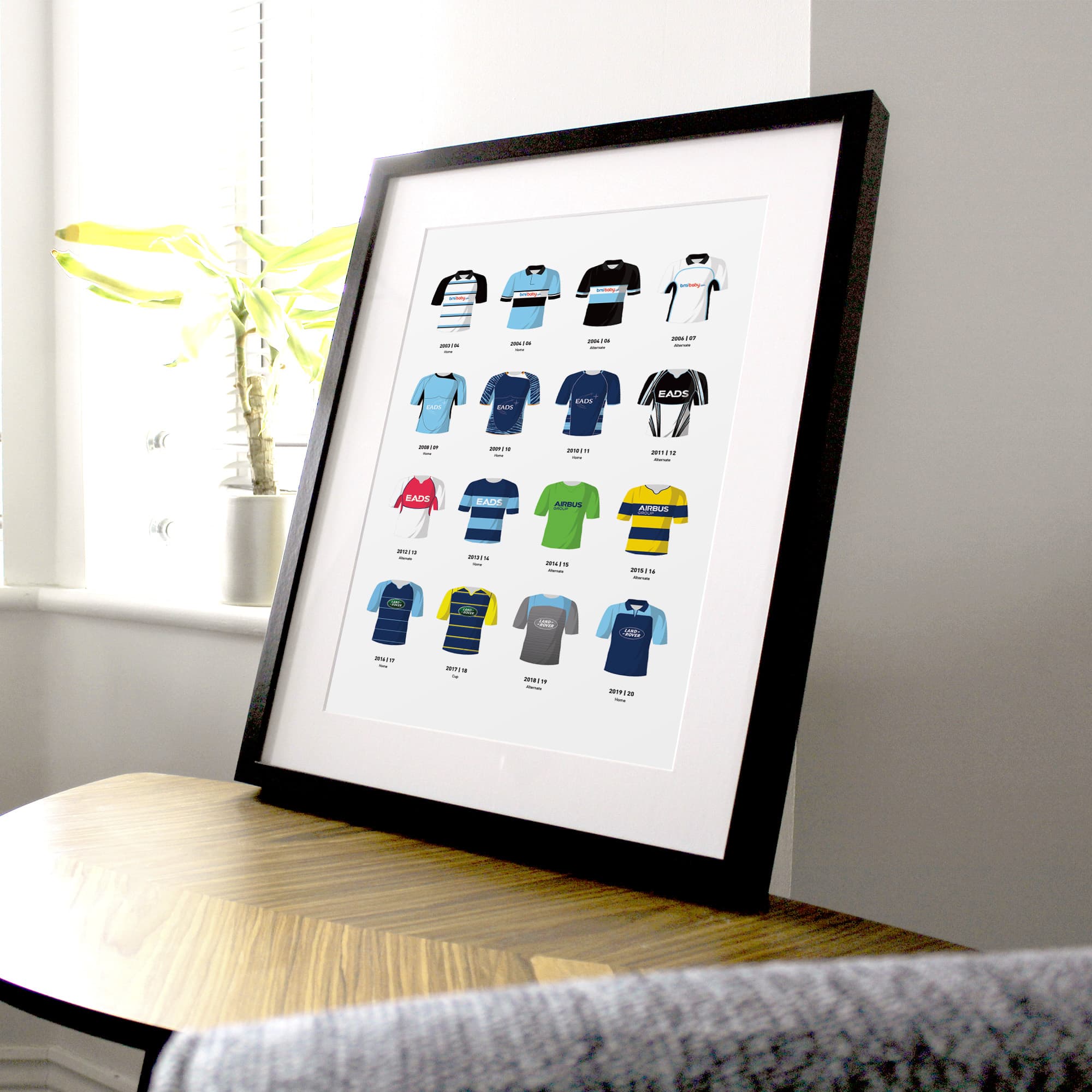 Cardiff Classic Kits Rugby Union Team Print