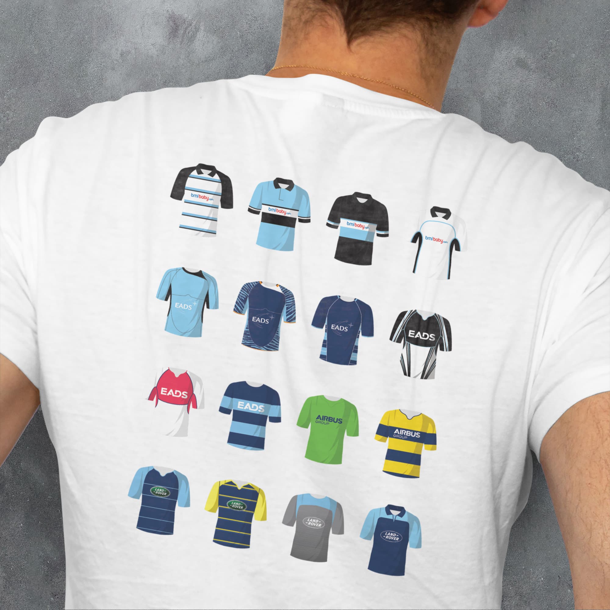 Cardiff Rugby Union Classic Kits T-Shirt