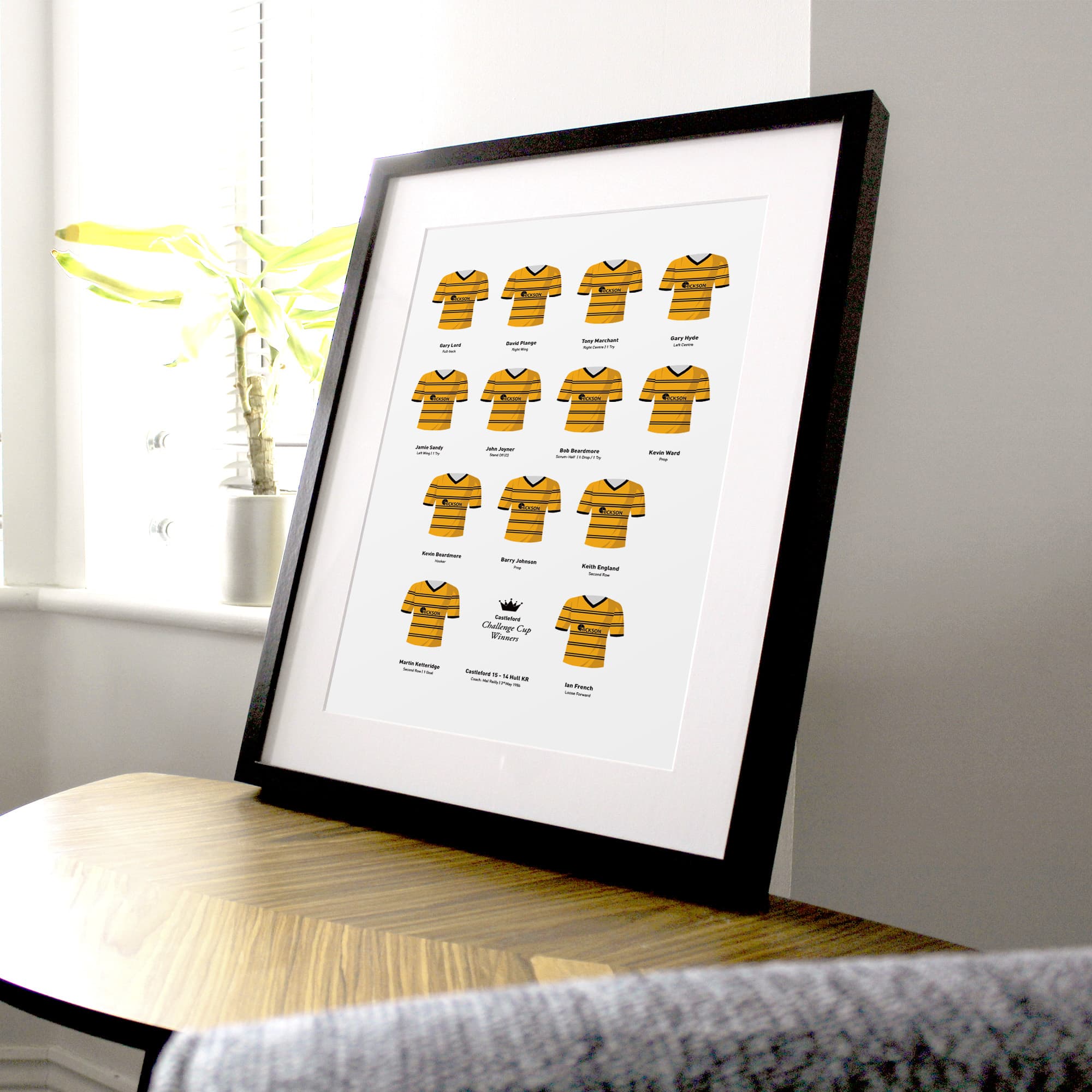 Castleford Rugby League 1986 Challenge Cup Winners Team Print