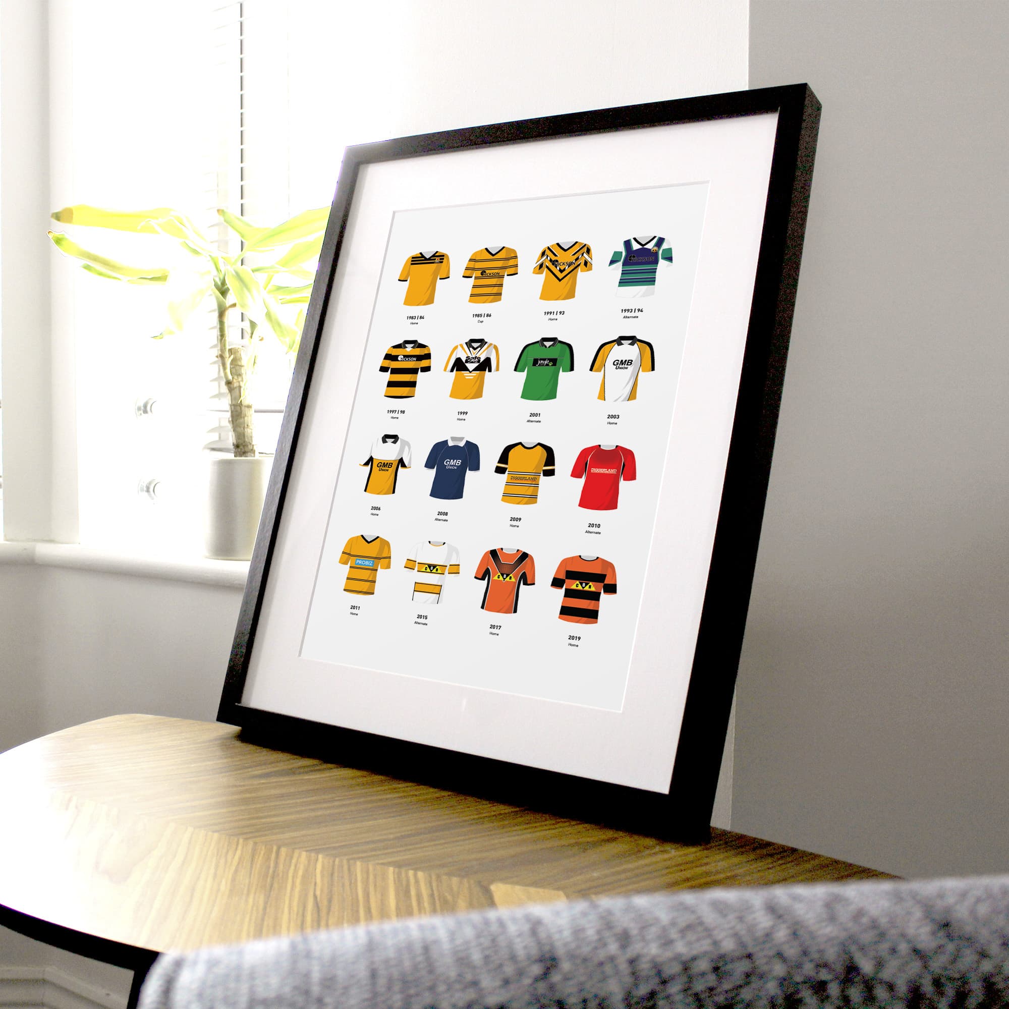 Castleford Classic Kits Rugby League Team Print