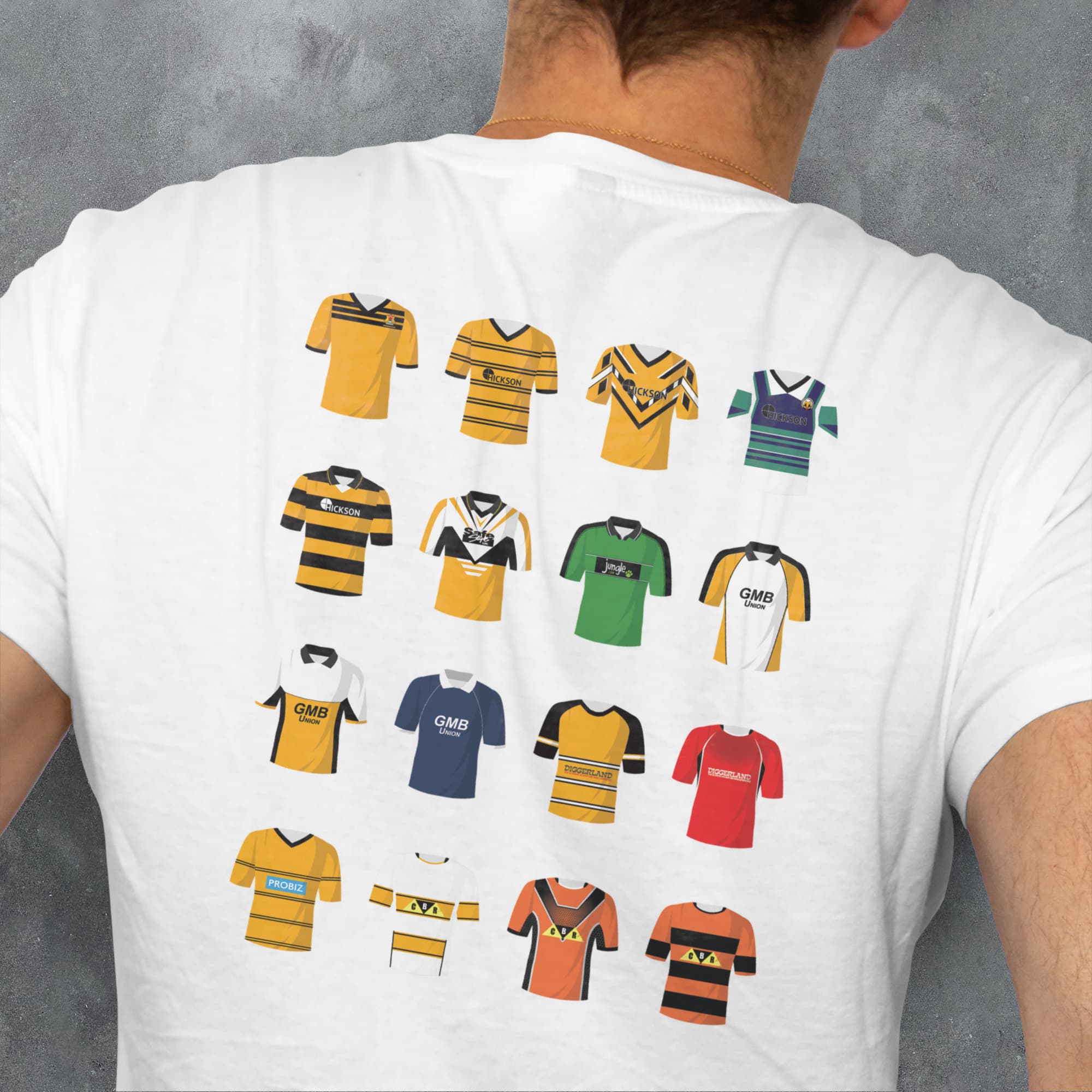 Castleford Rugby League Classic Kits T-Shirt