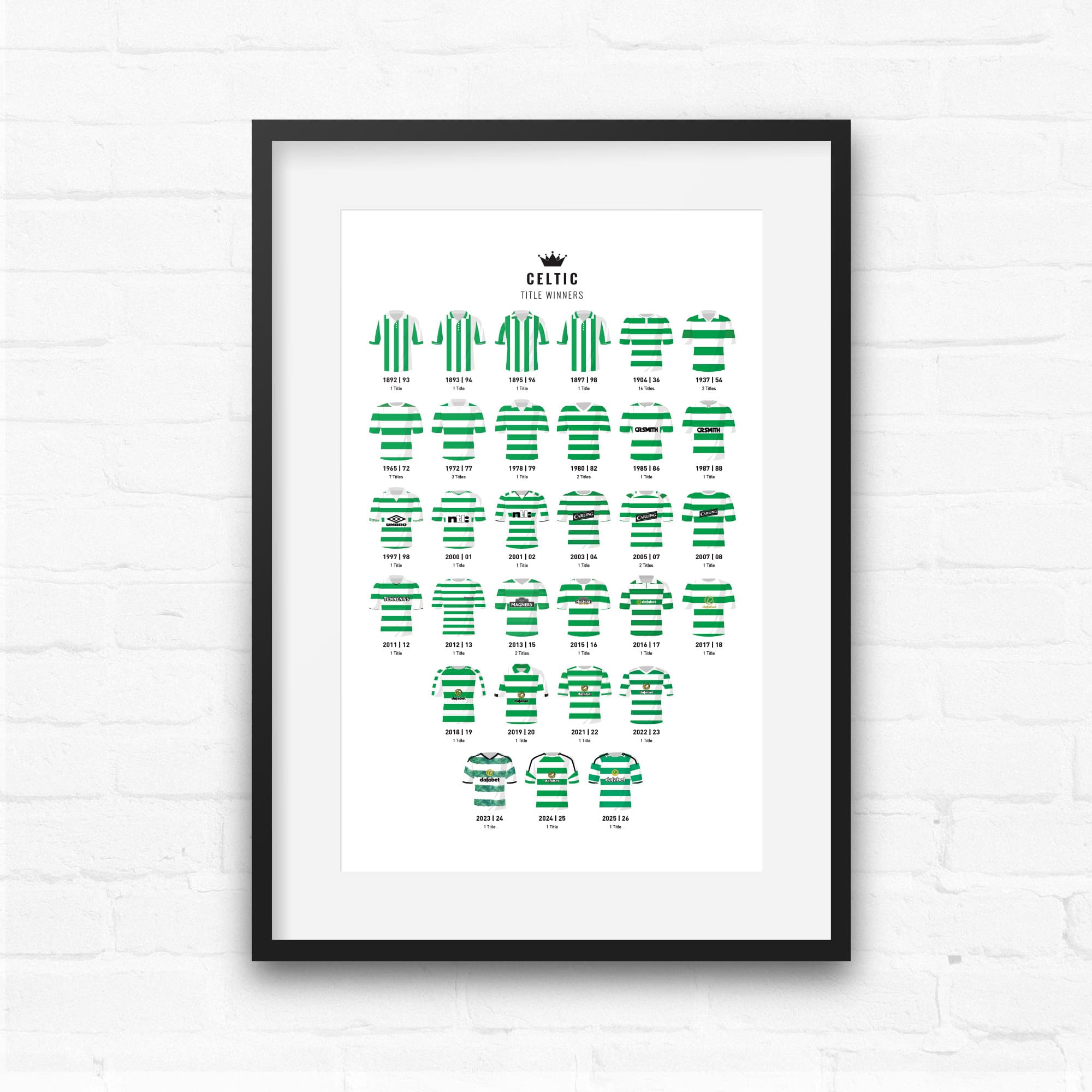 Celtic Title Winners Football Team Print