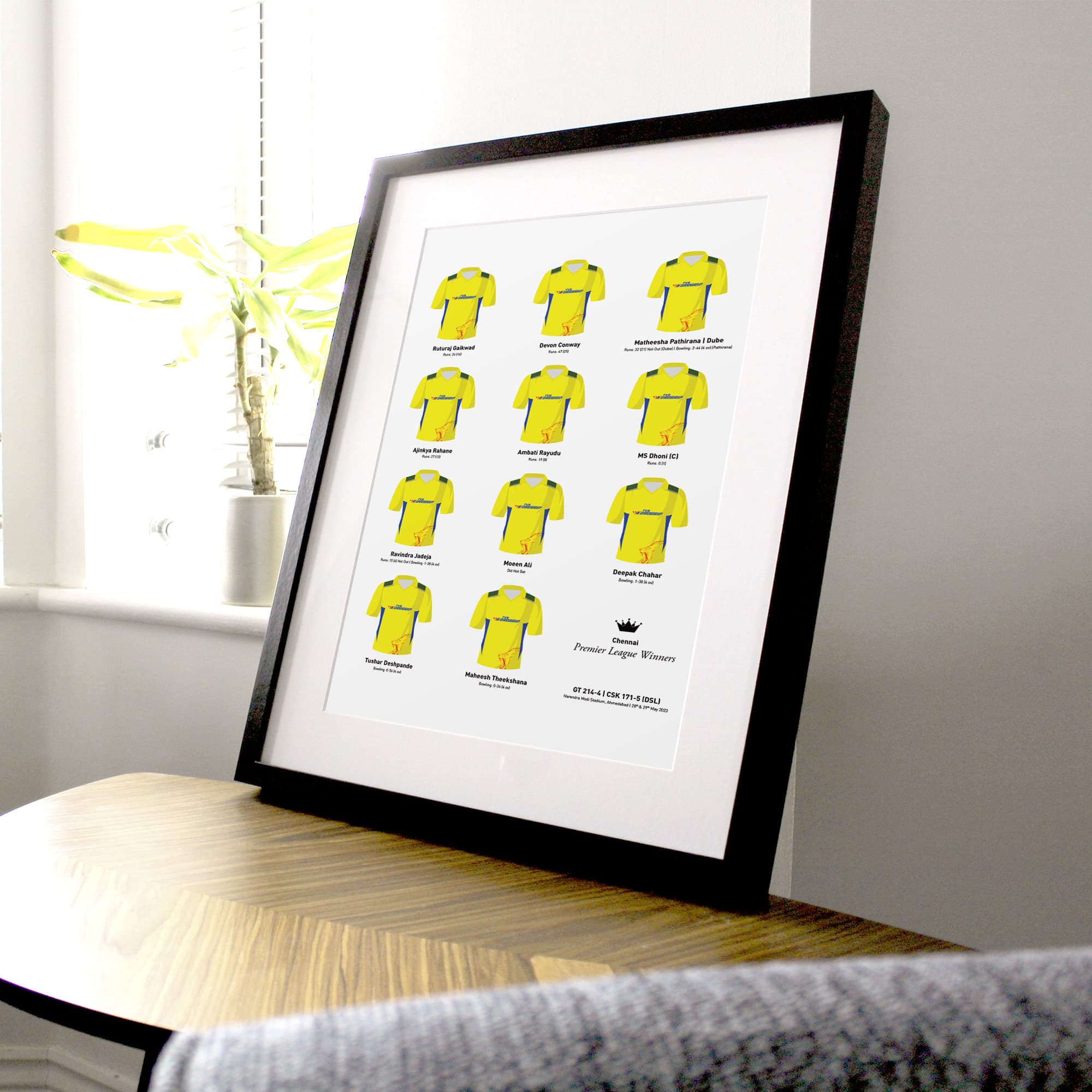 Chennai Cricket 2023 Premier League Winners Team Print