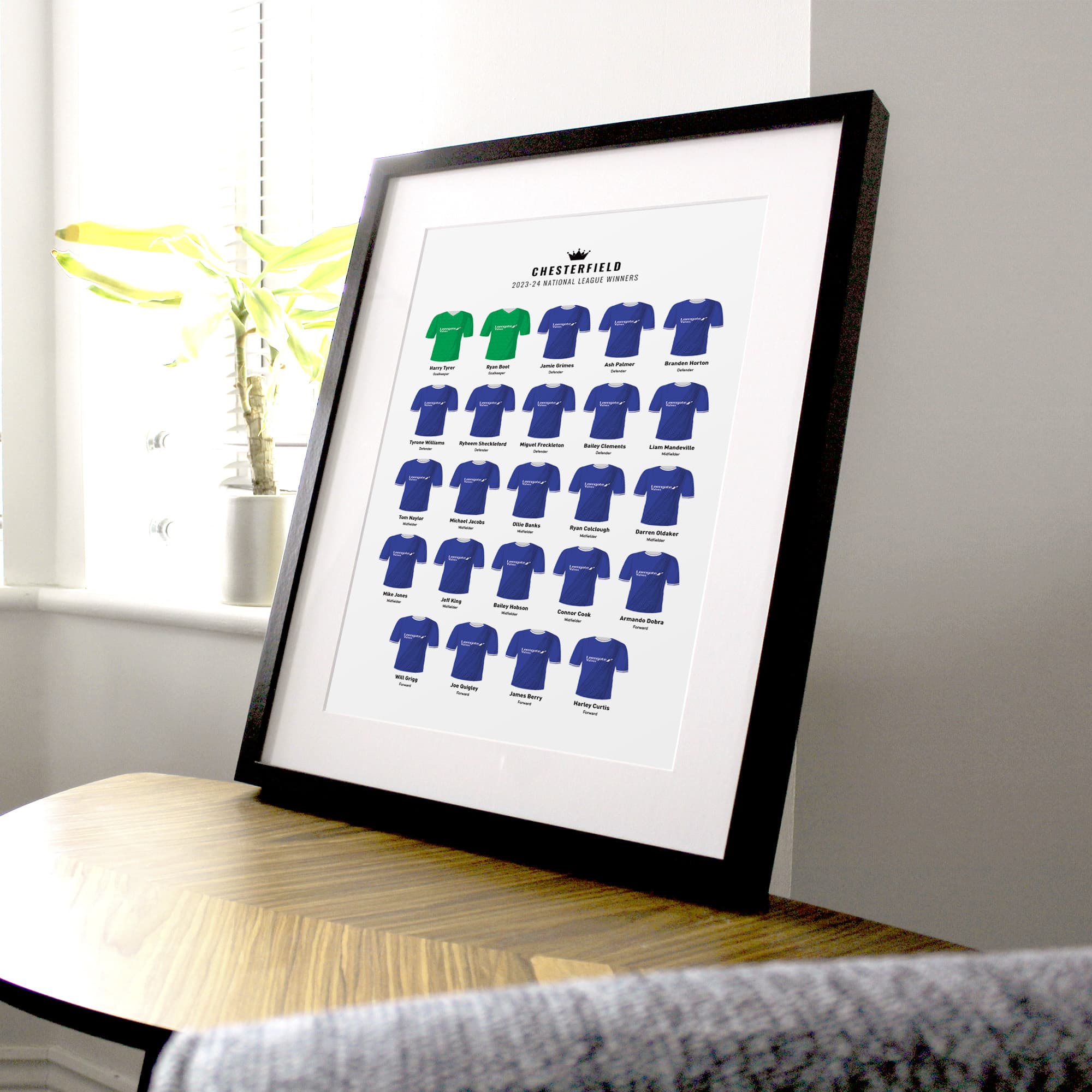 Chesterfield 2024 National League Winners Football Team Print