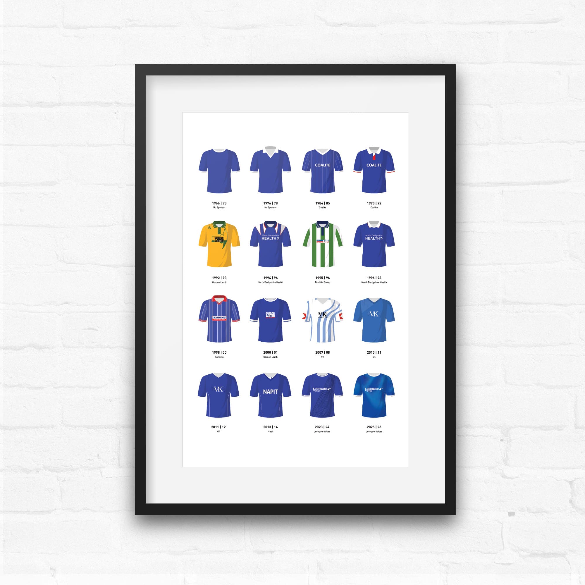 Chesterfield Classic Kits Football Team Print
