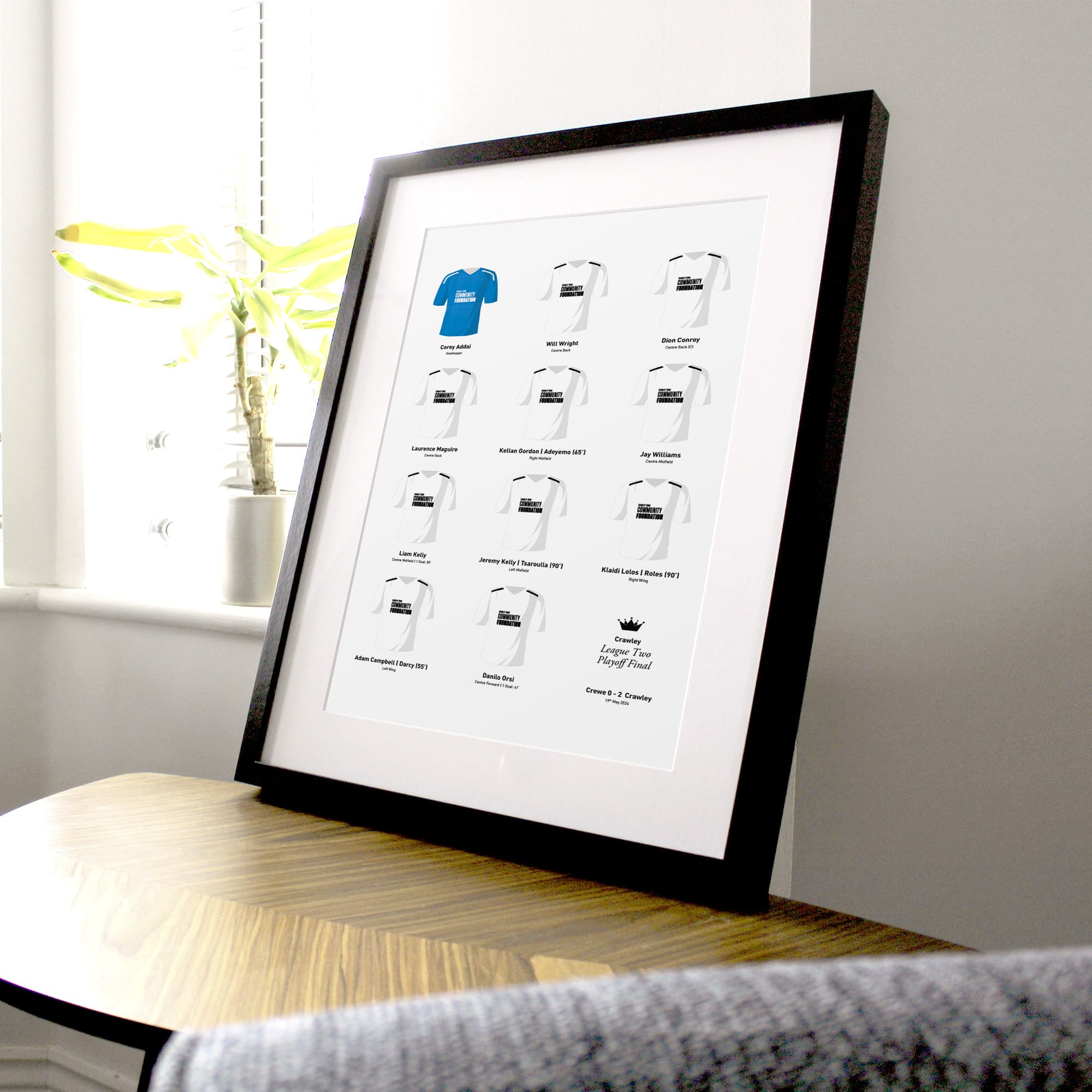 Crawley 2024 League Two Playoff Winners Football Team Print