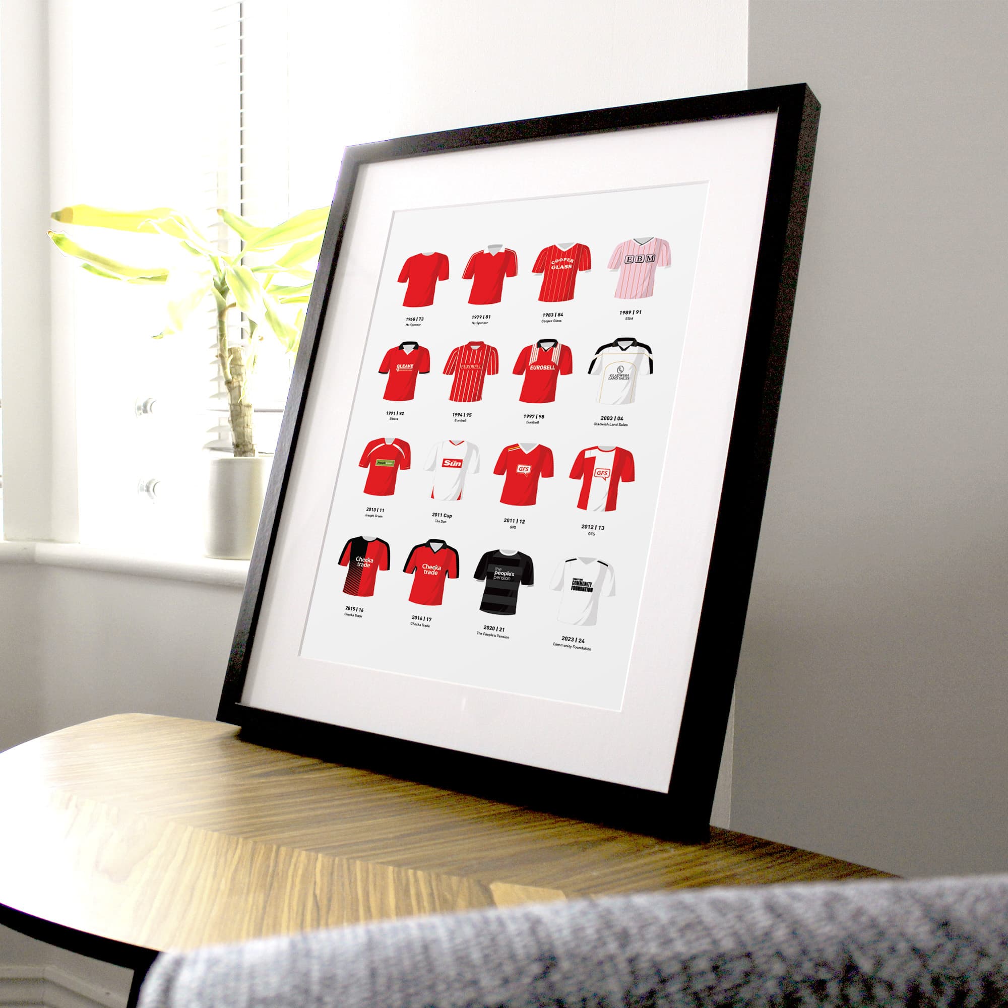 Crawley Classic Kits Football Team Print