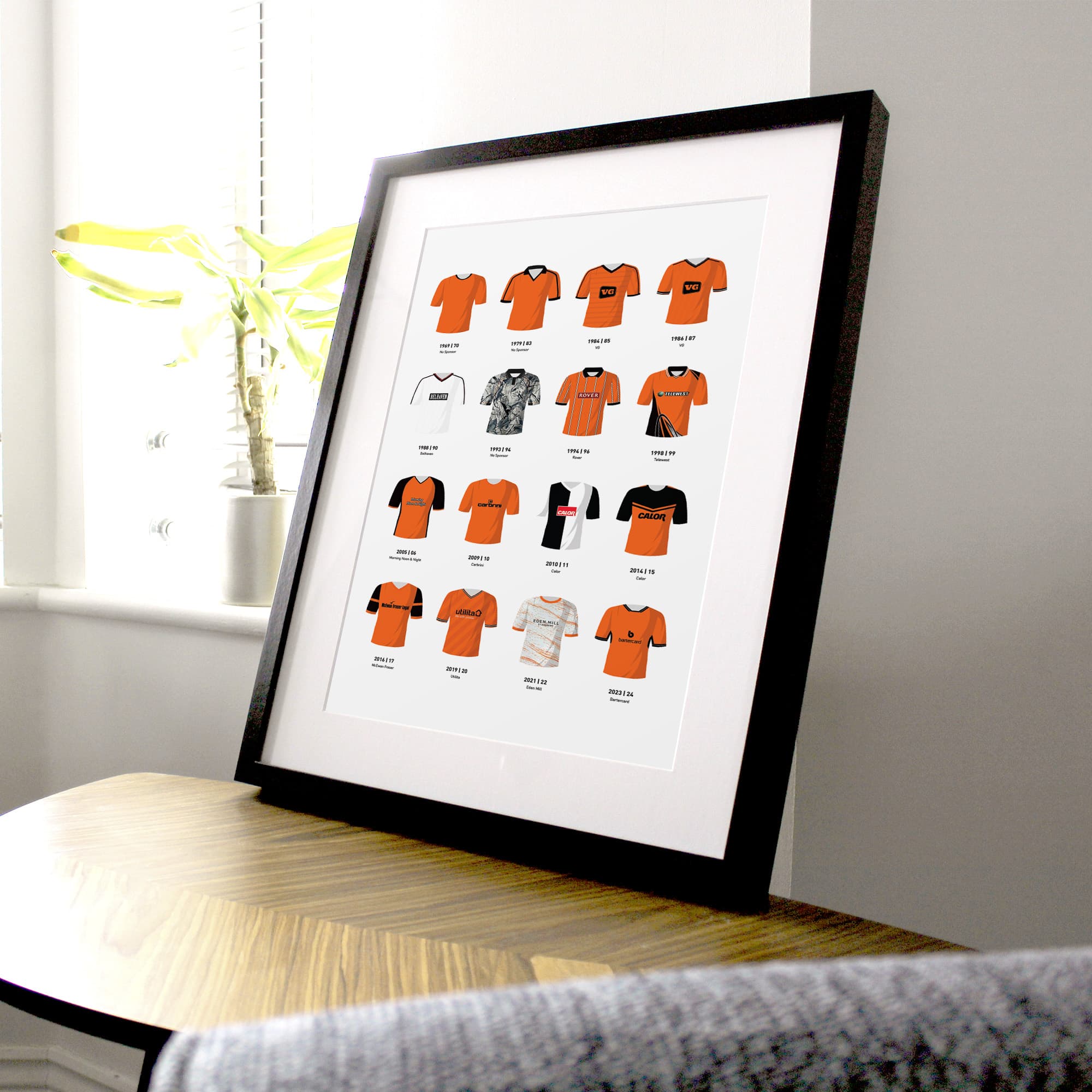 Dundee Utd Classic Kits Football Team Print