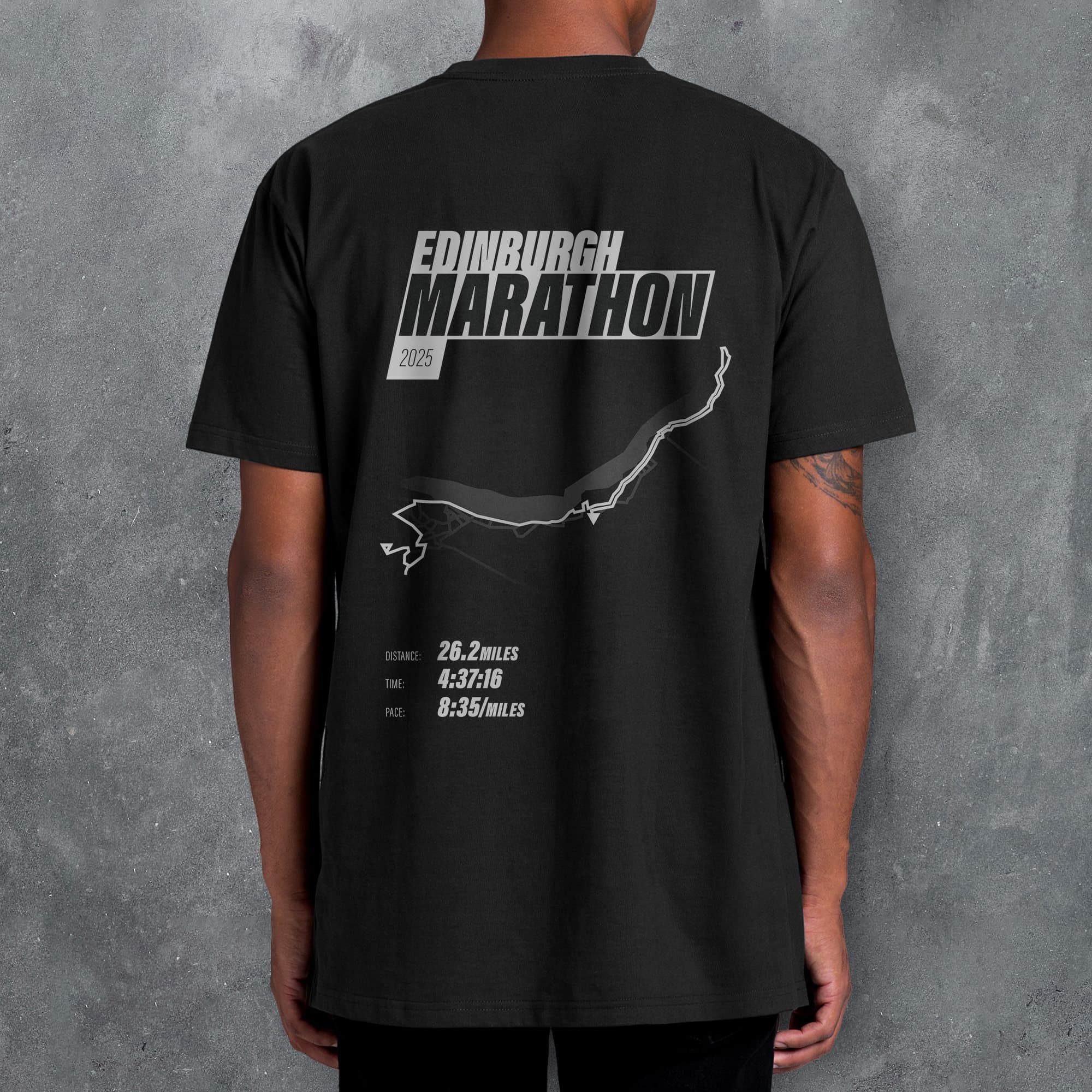 PERSONALISED Edinburgh Marathon Finishers 'Amazing Pace' T-Shirt