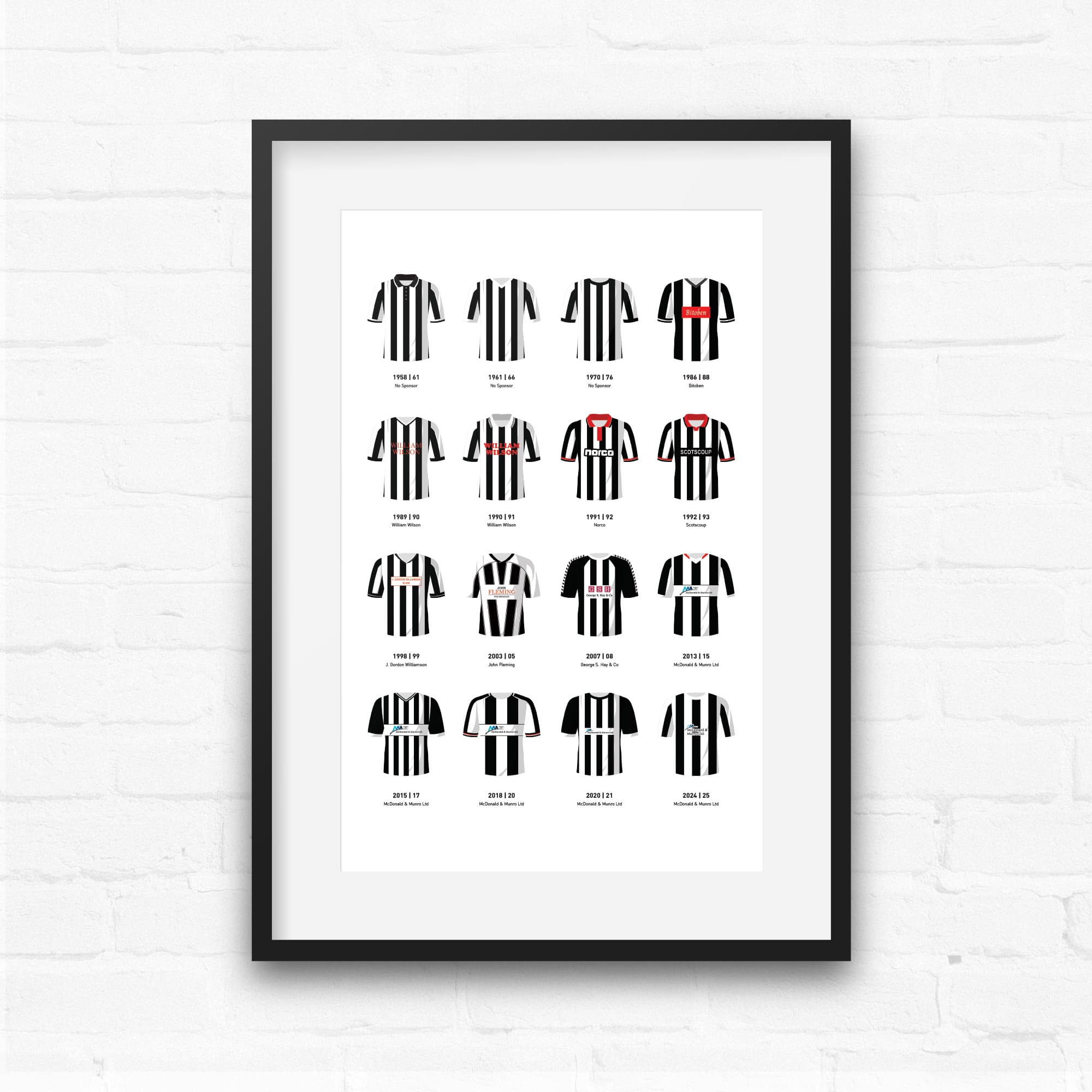 Elgin Classic Kits Football Team Print