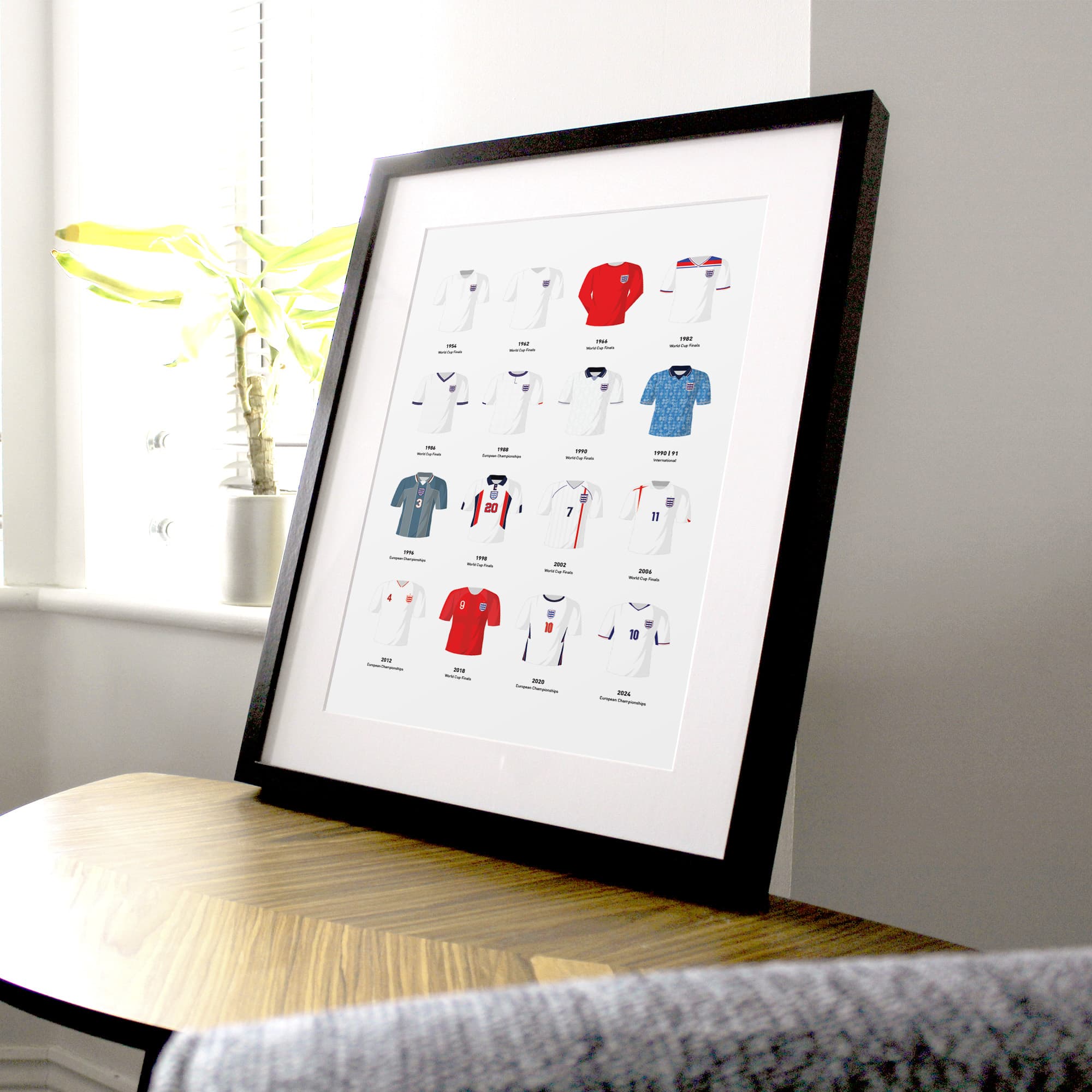 England Classic Kits Football Team Print