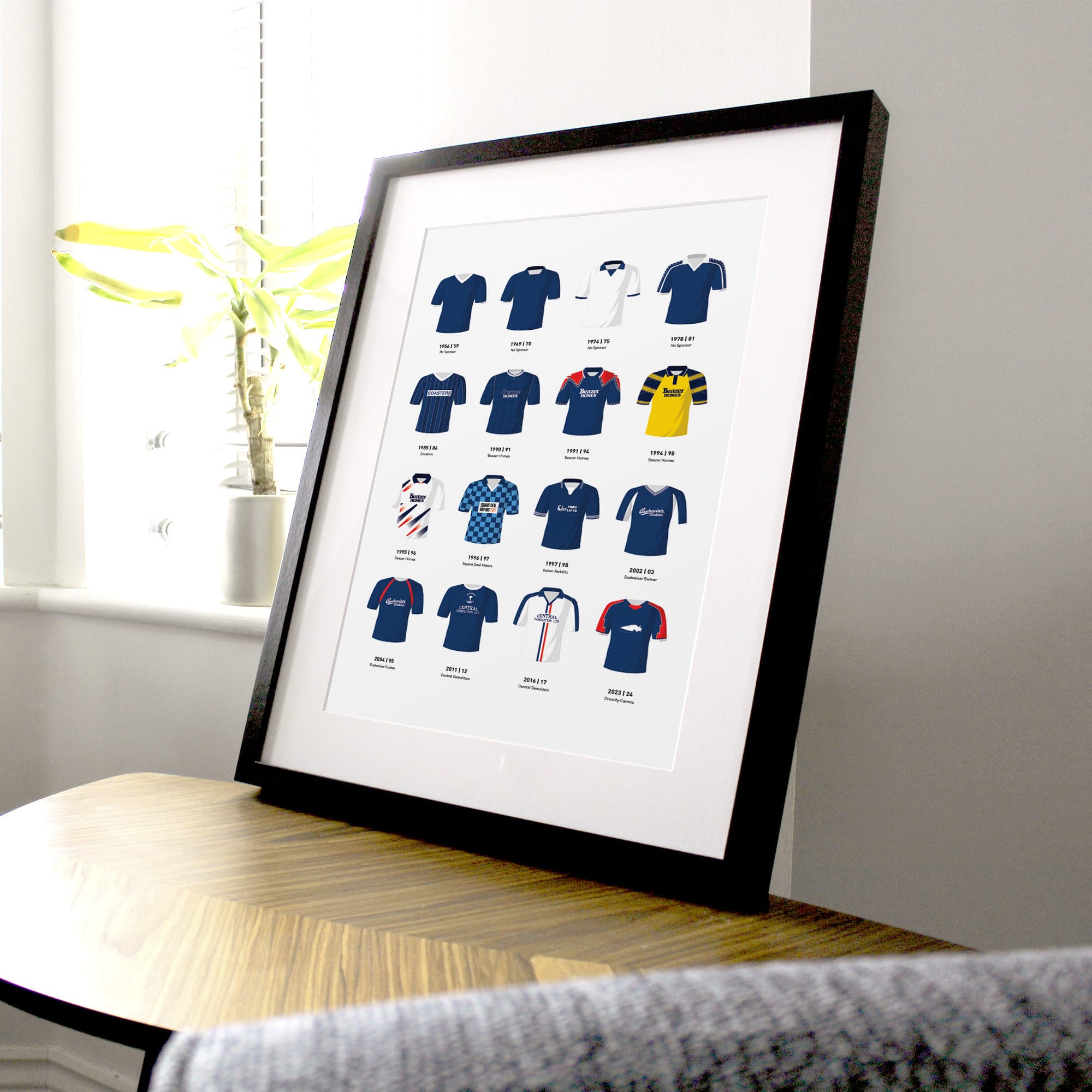 Falkirk Classic Kits Football Team Print