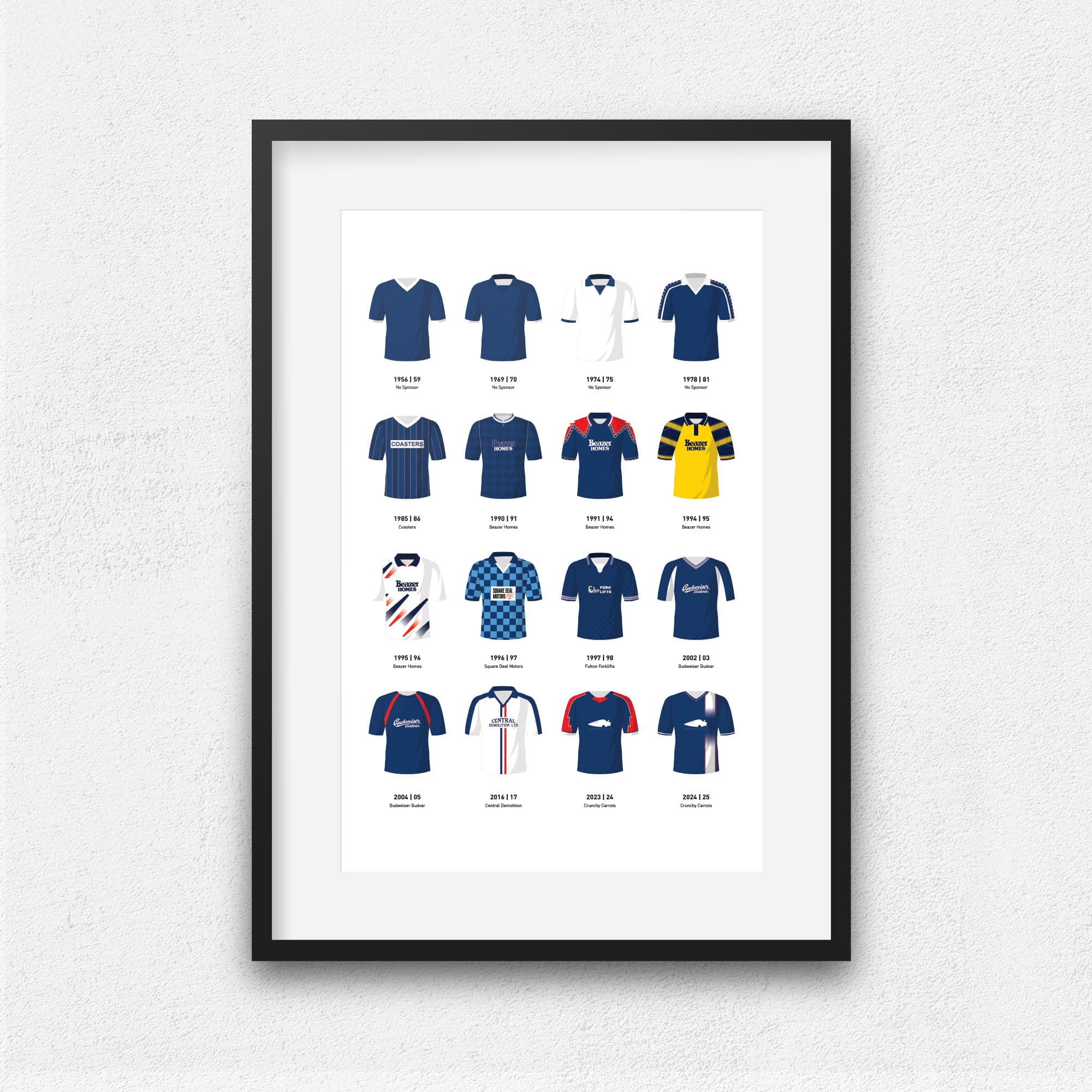 Falkirk Classic Kits Football Team Print