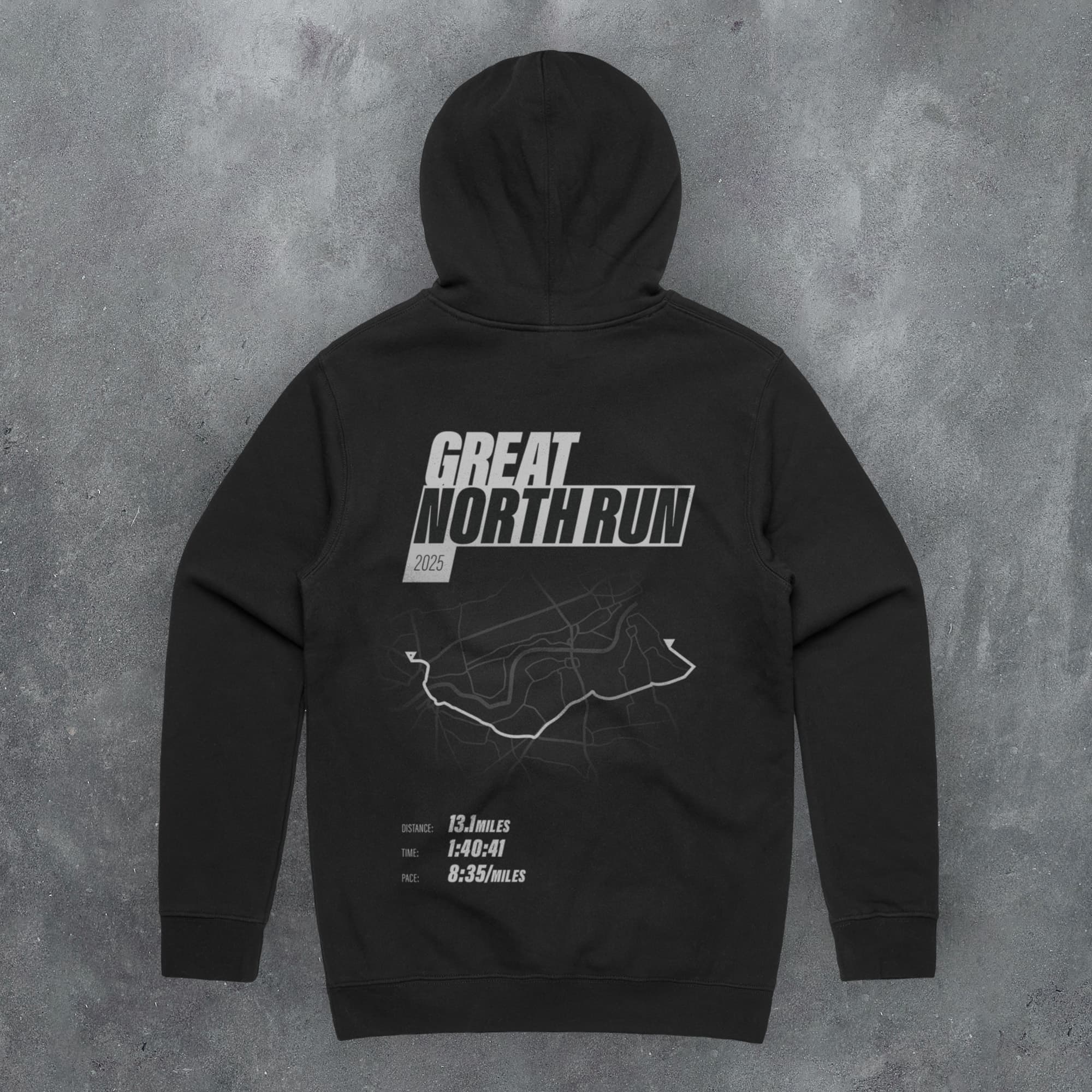 PERSONALISED Great North Run Finishers 'Amazing Pace' Hoodie
