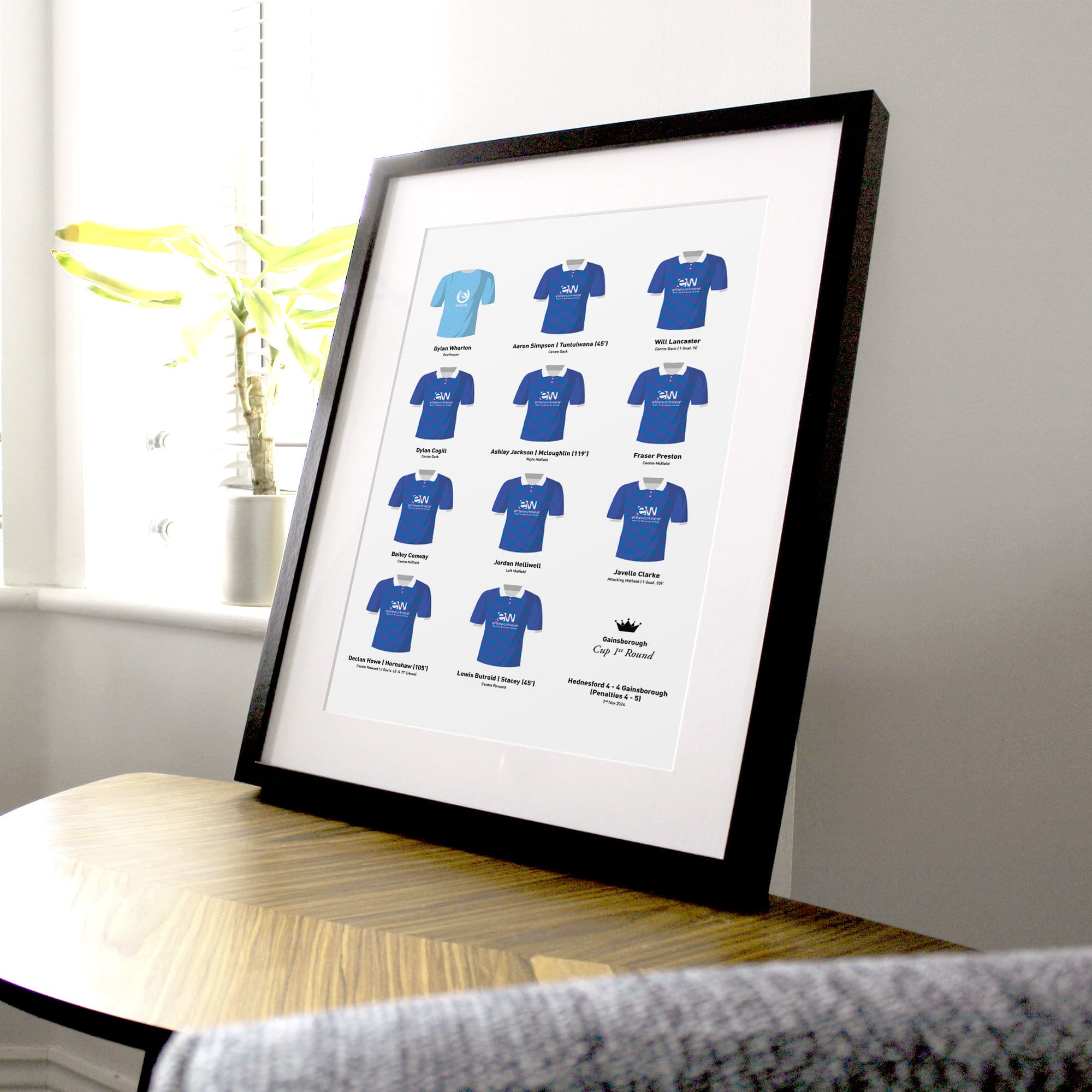 Gainsborough 2024 Cup 1st Round Football Team Print