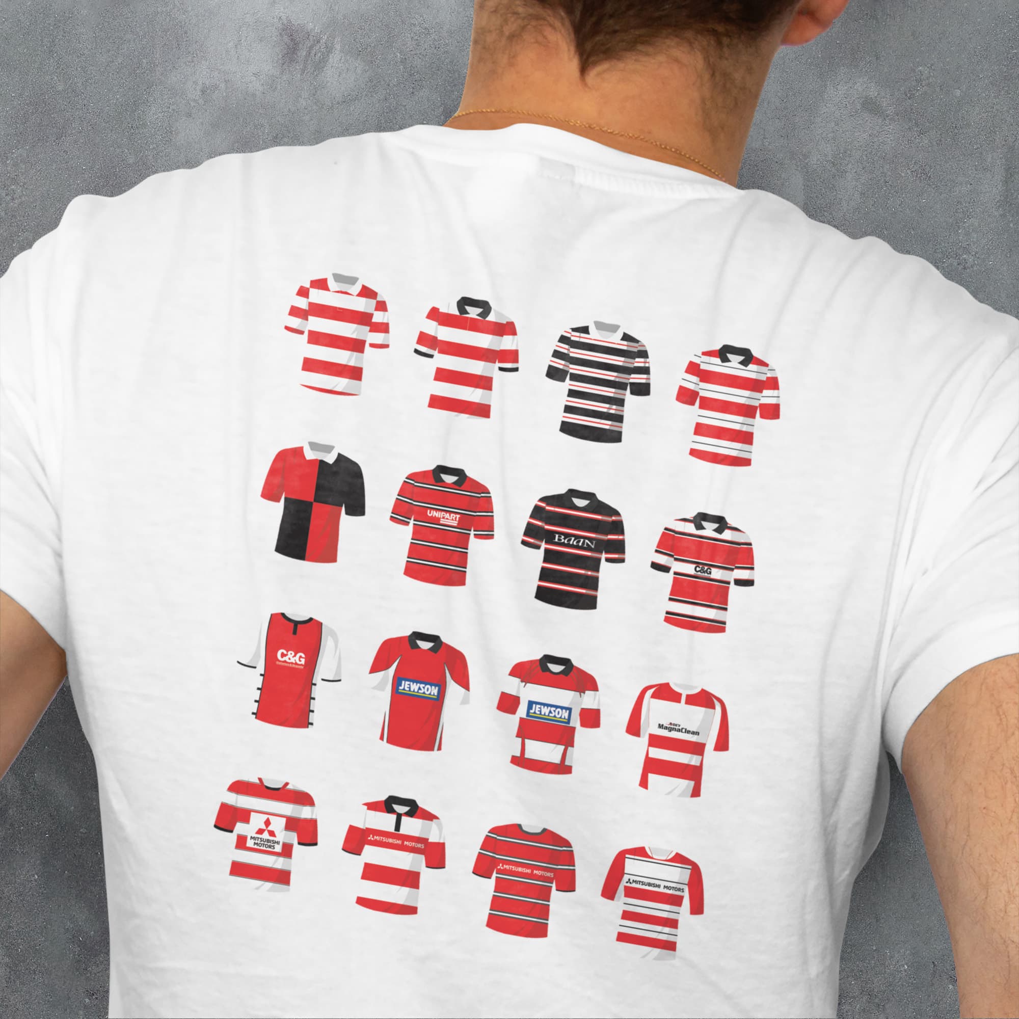Gloucester Rugby Union Classic Kits T-Shirt