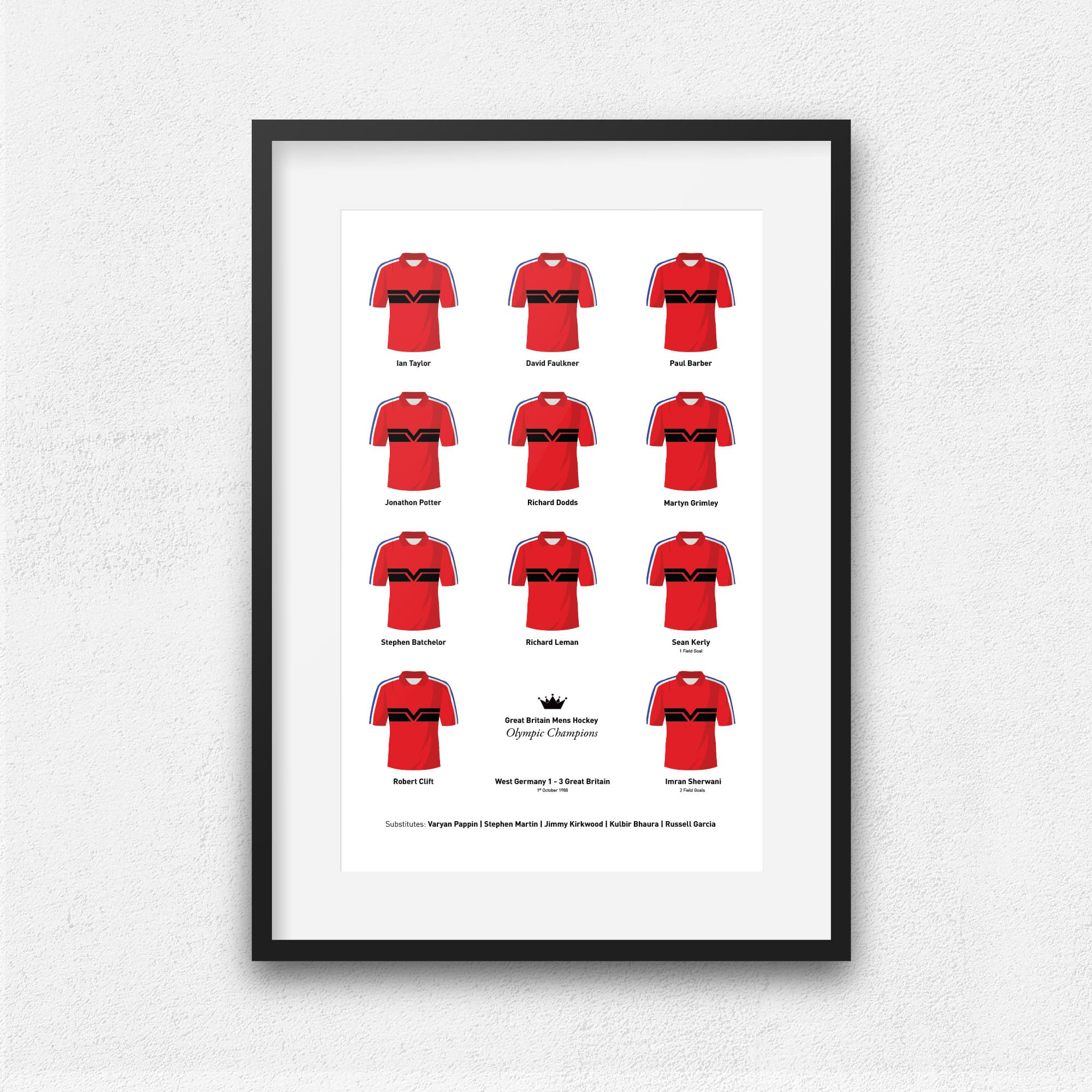 Great Britain Mens Hockey 1988 Olympics Print