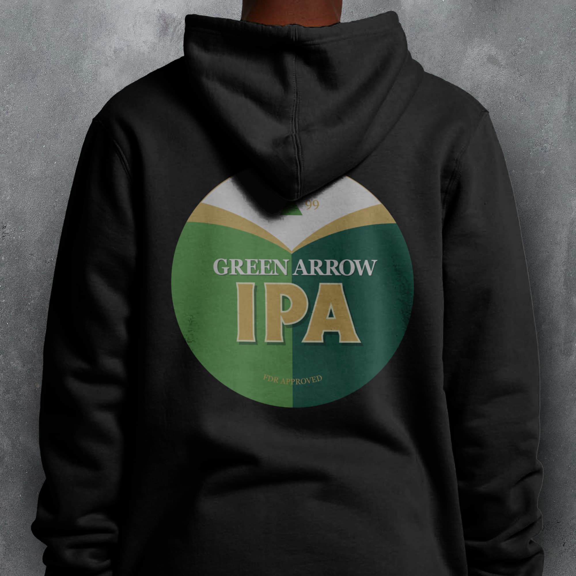 Fantasy League Football FPL 'Off The Bar' Green Arrow IPA Hoodie