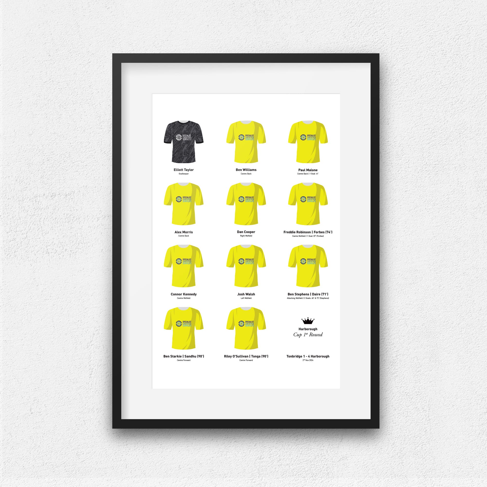 Harborough 2024 Cup 1st Round Football Team Print