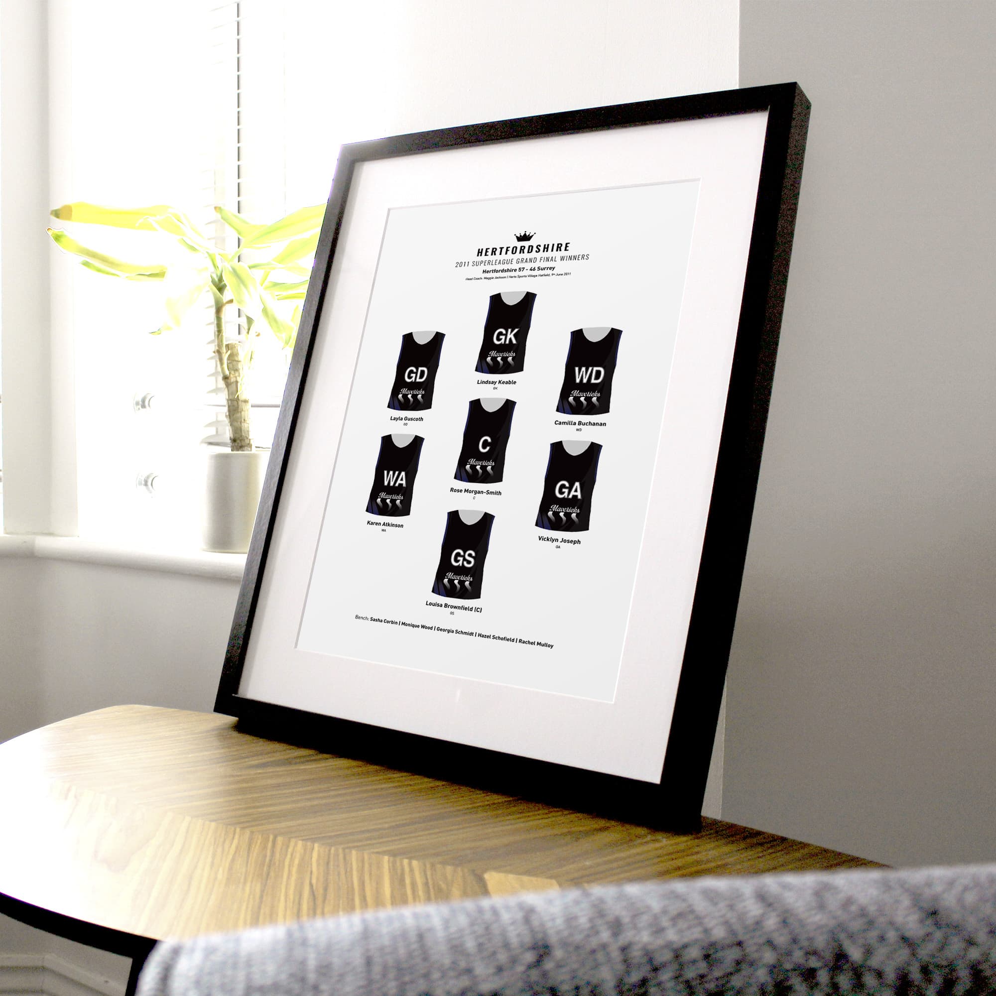 Hertfordshire Netball 2011 Super League Winners Print