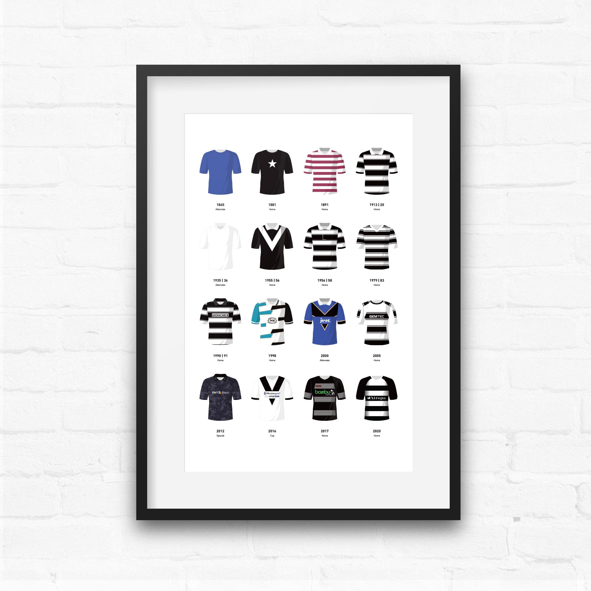 Hull FC Classic Kits Rugby League Team Print