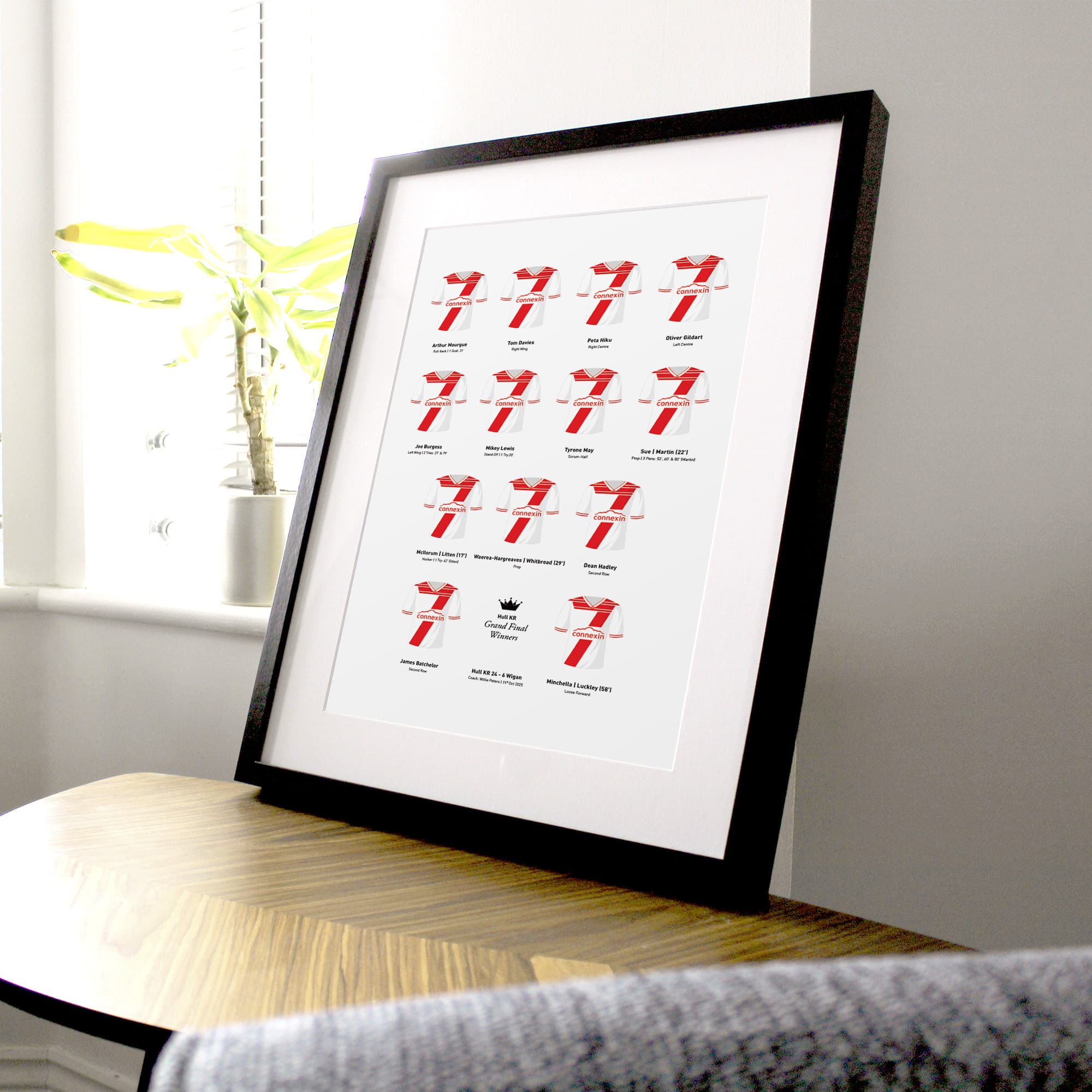 Hull KR Rugby League 2025 Grand Final Winners Team Print