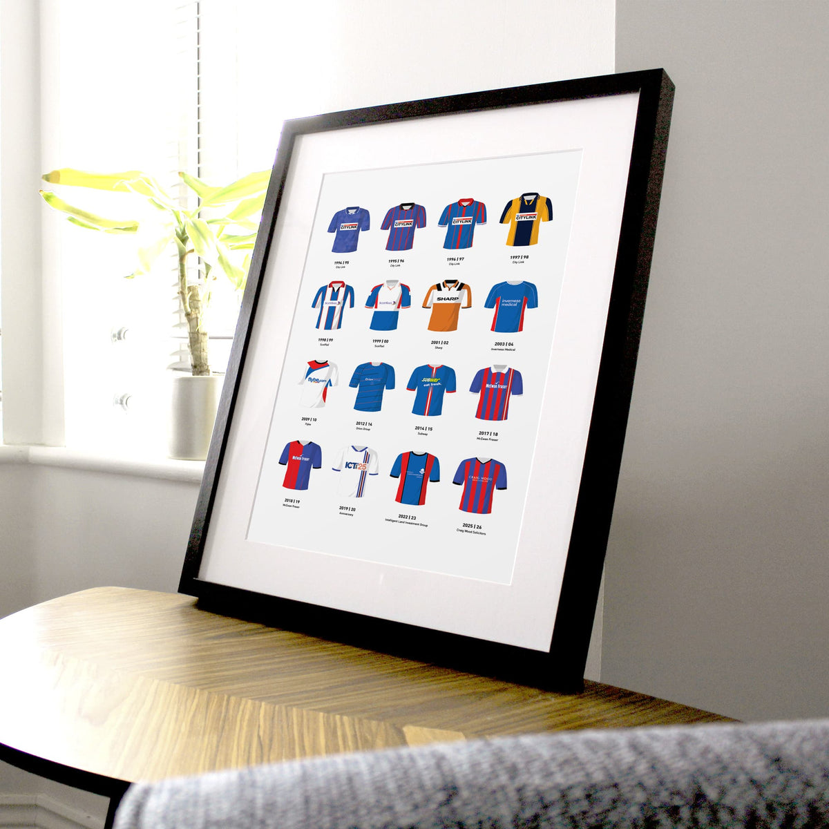 Inverness Classic Kits Football Team Print