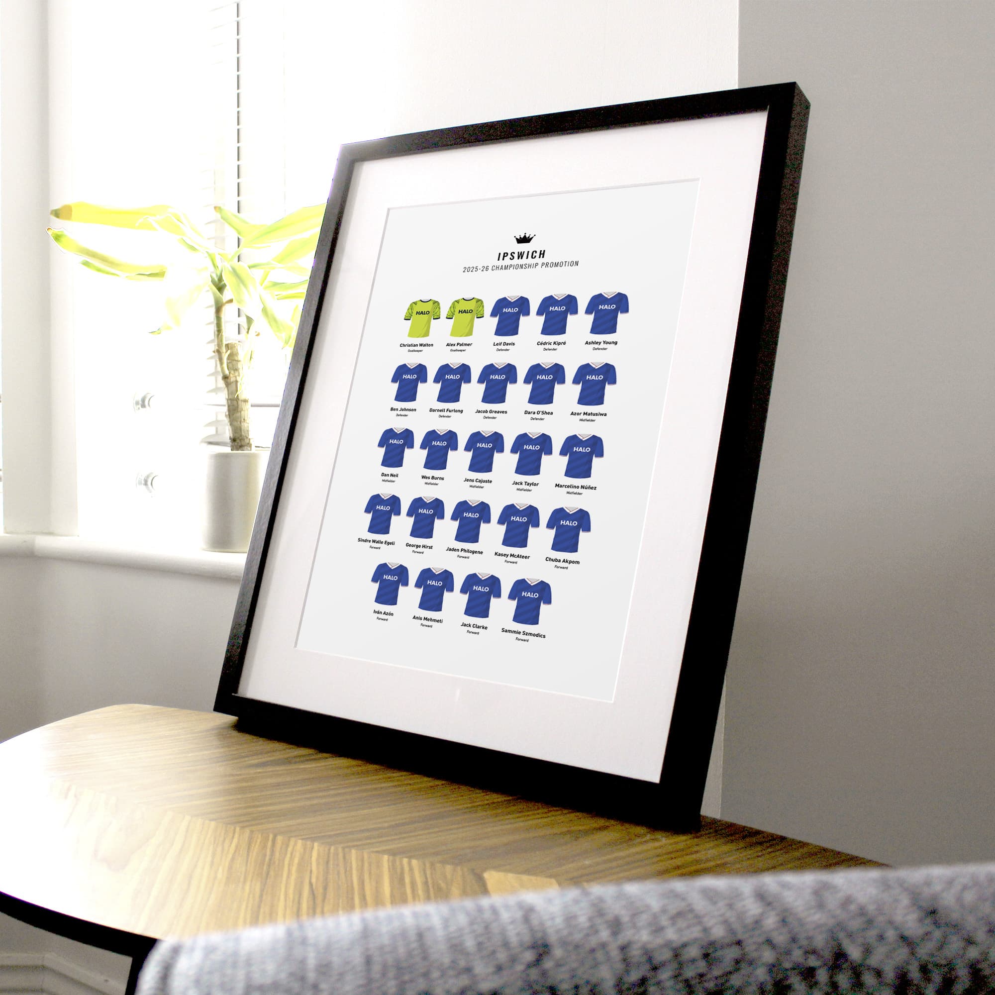 Ipswich 2026 Championship Promotion Football Team Print