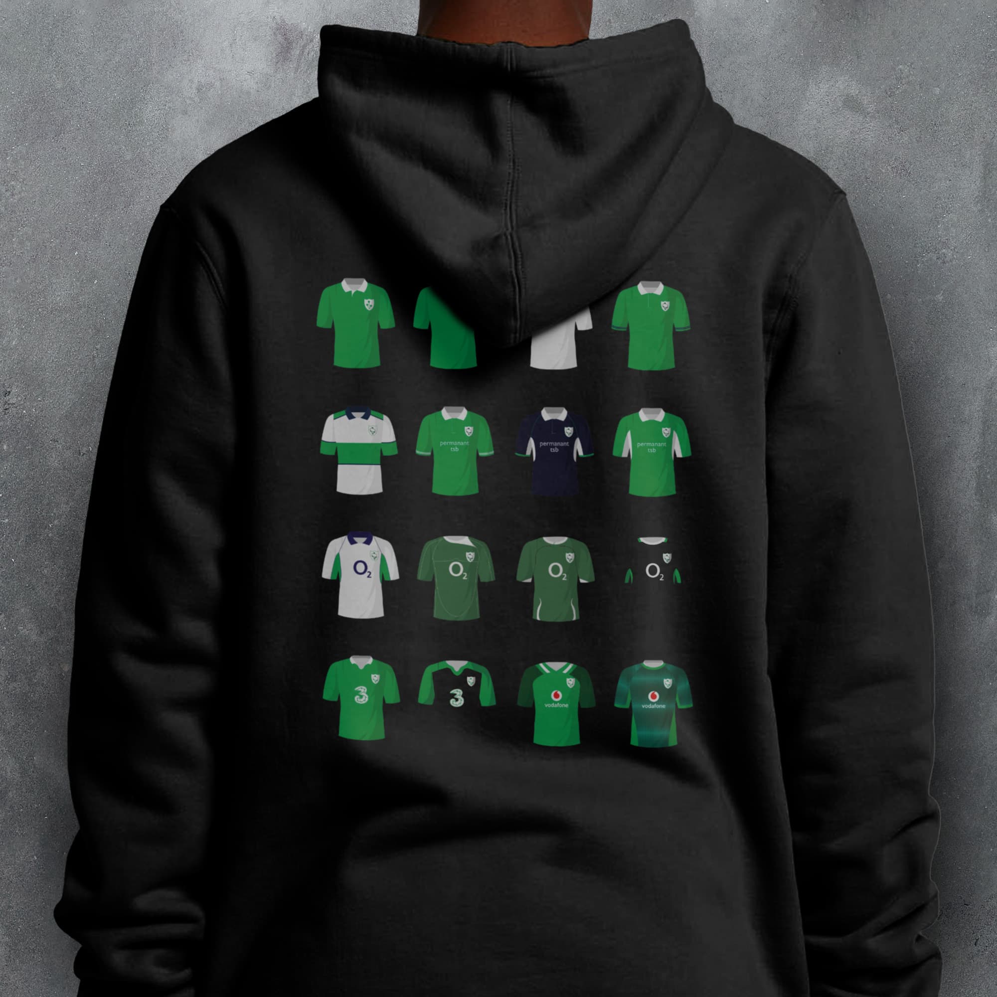 Ireland Rugby Union Classic Kits Hoodie