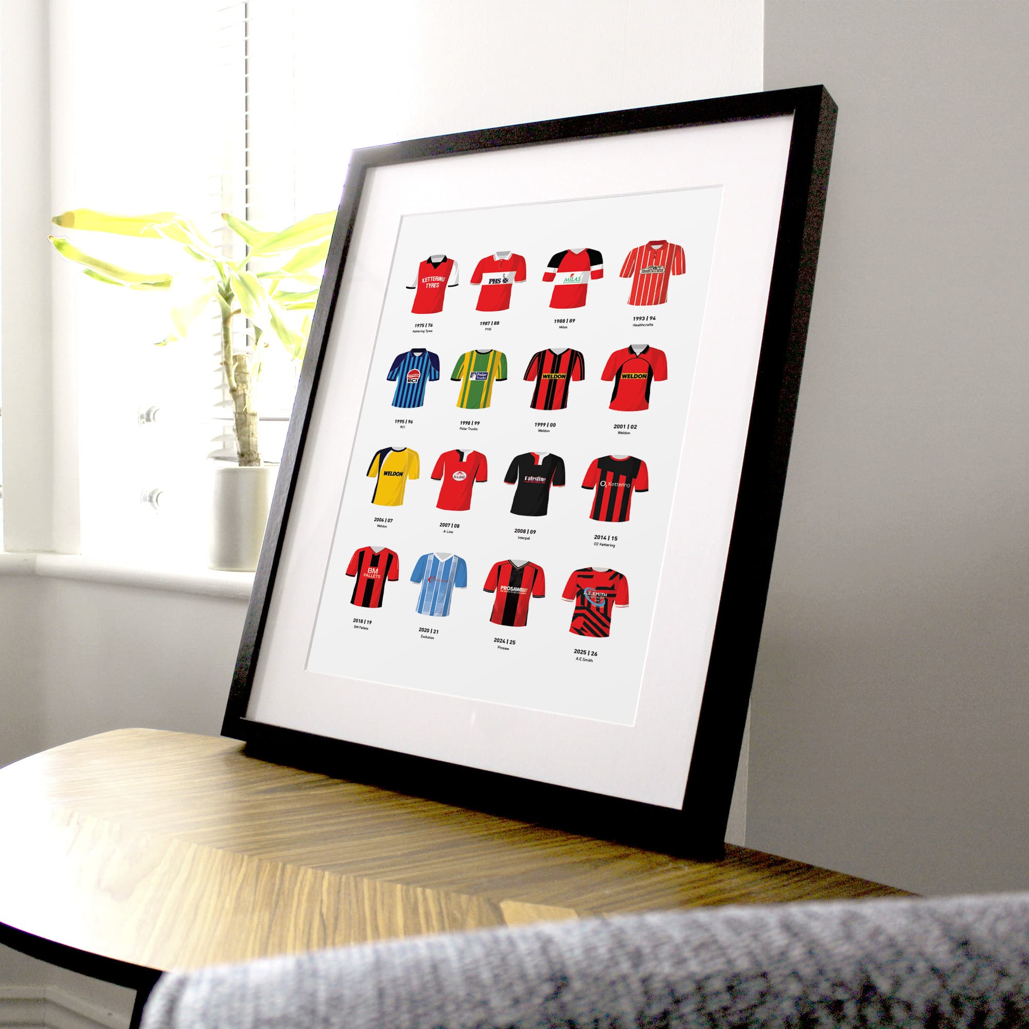Kettering Classic Kits Football Team Print