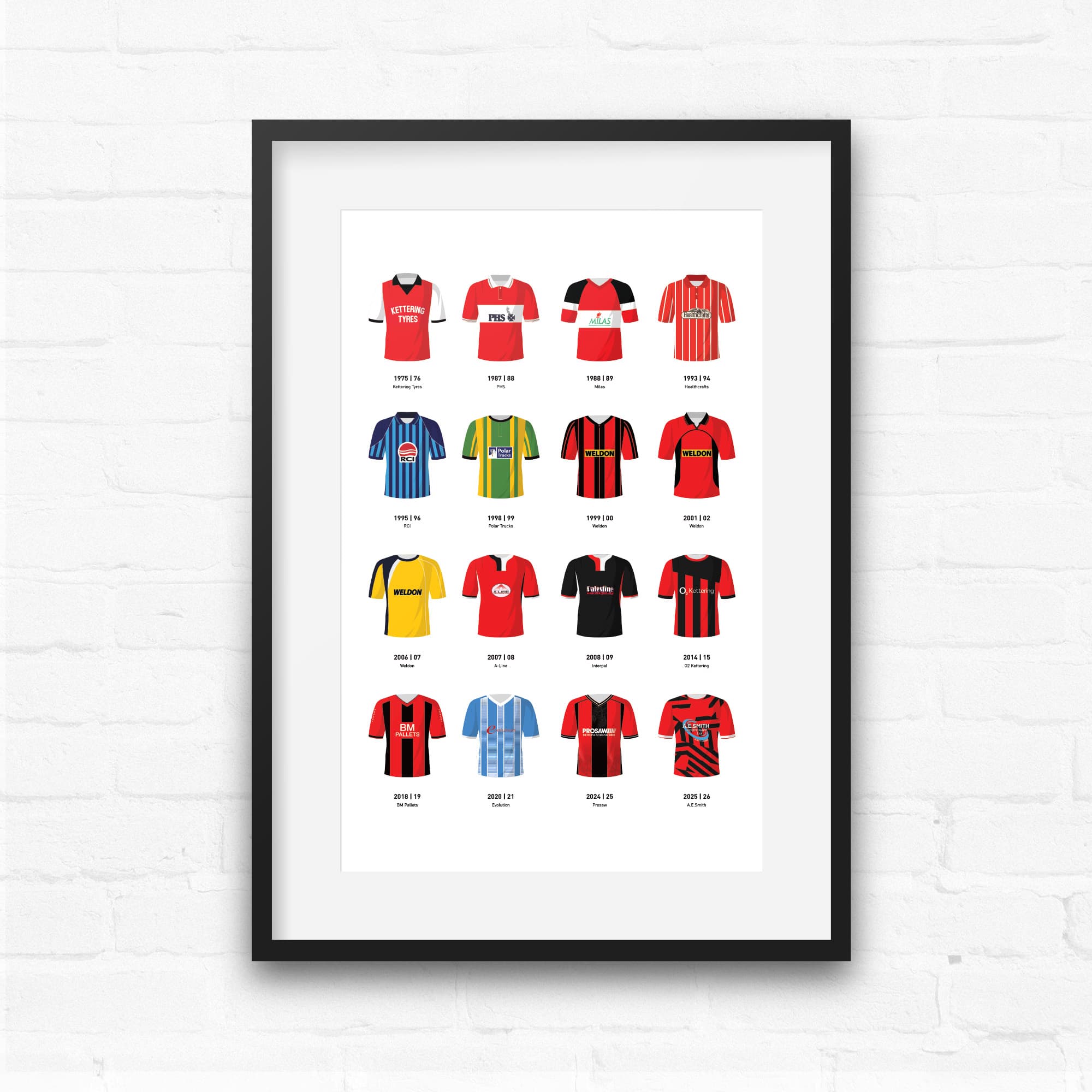 Kettering Classic Kits Football Team Print