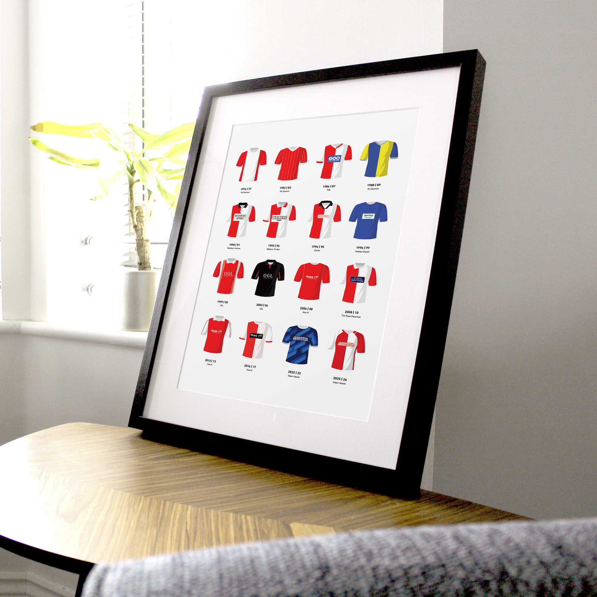 Kidderminster Classic Kits Football Team Print