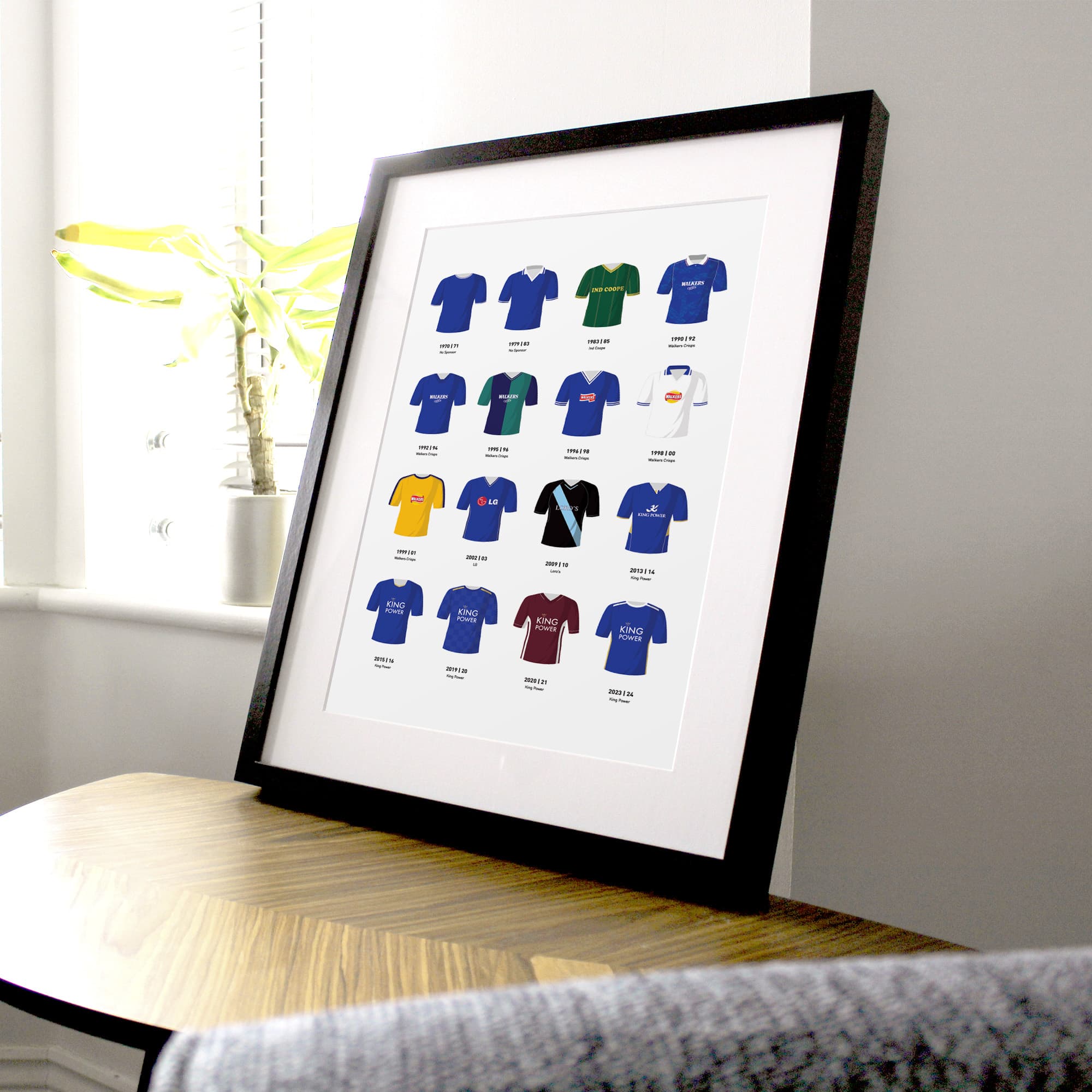 Leicester Classic Kits Football Team Print