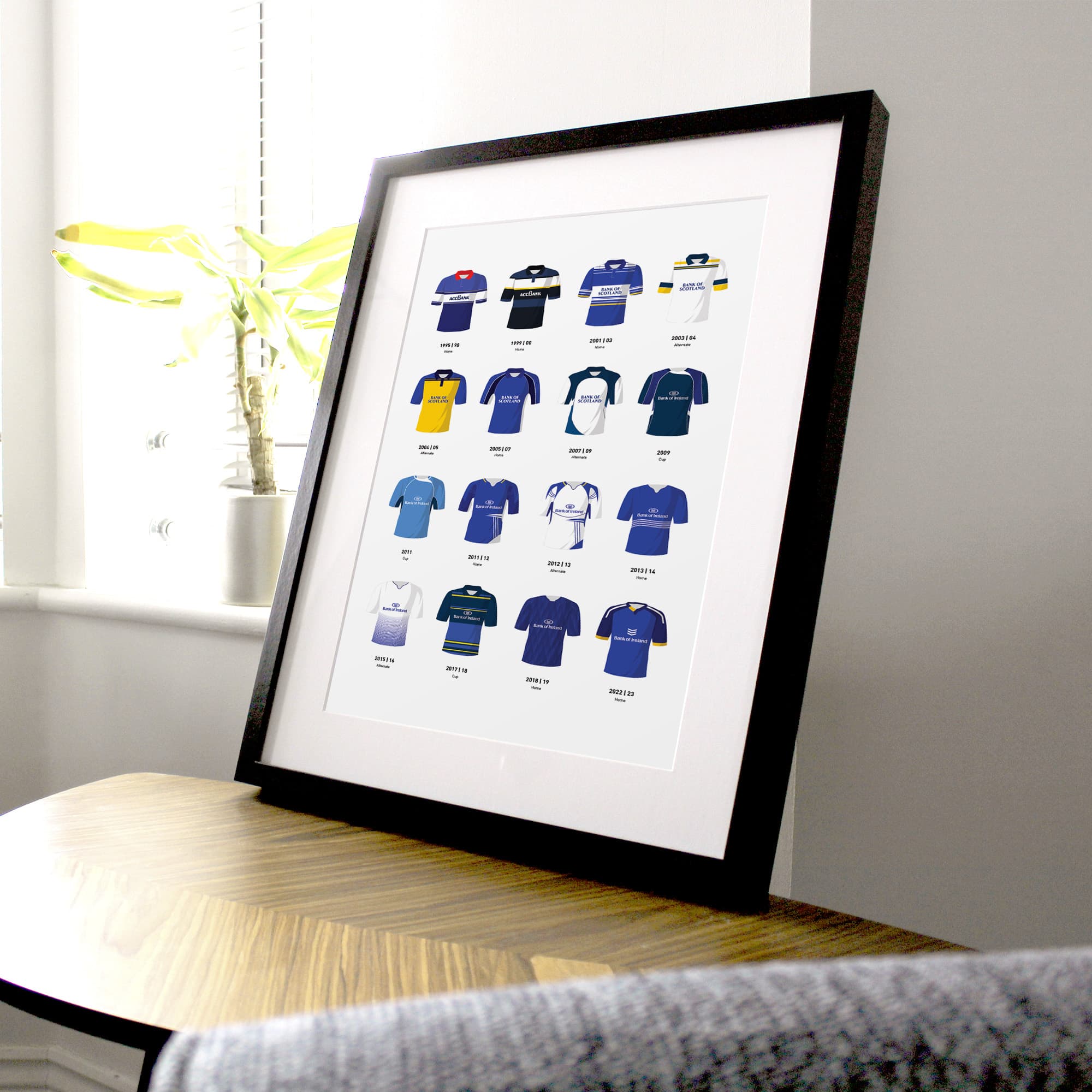 Leinster Classic Kits Rugby Union Team Print