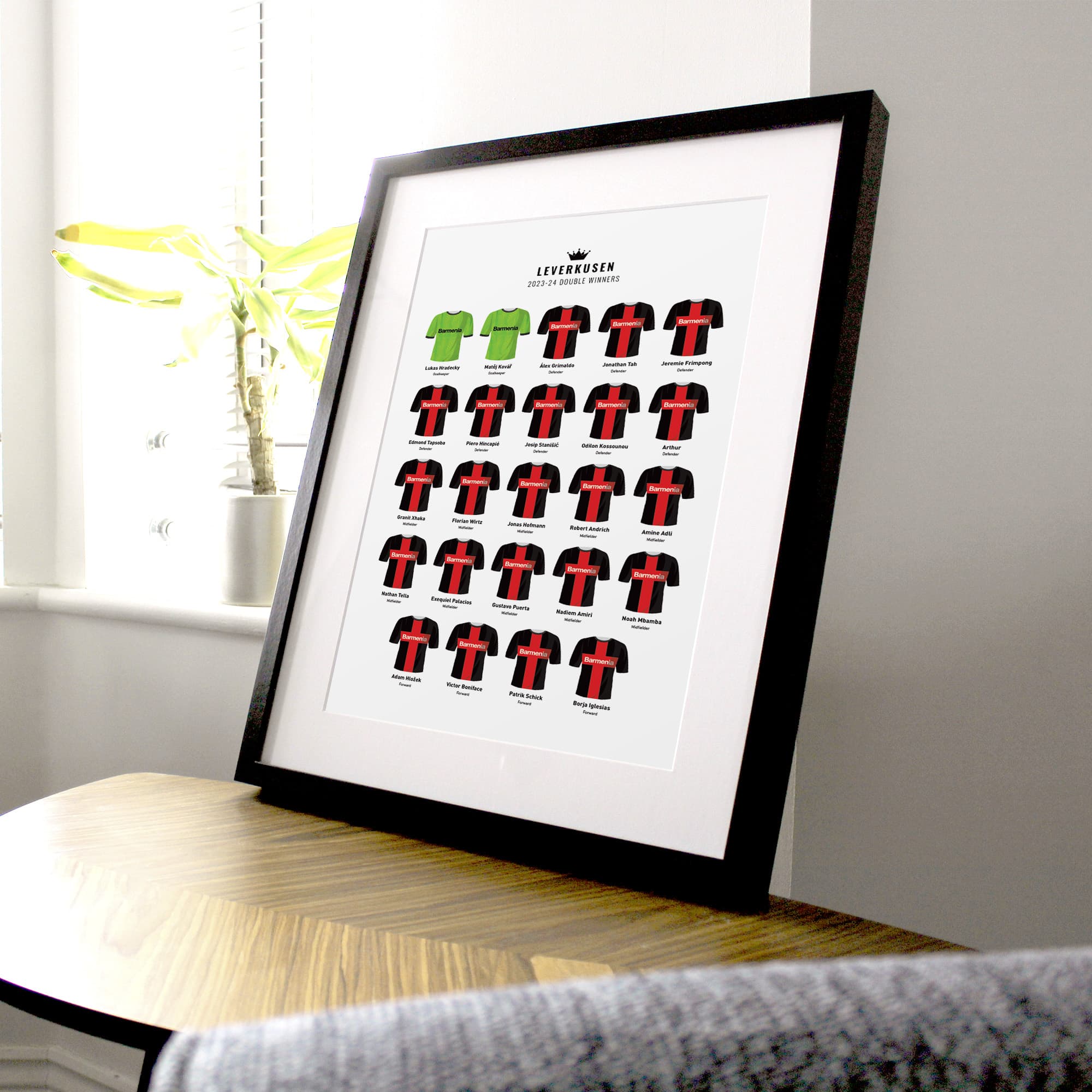 Leverkusen 2024 Double Winners Football Team Print