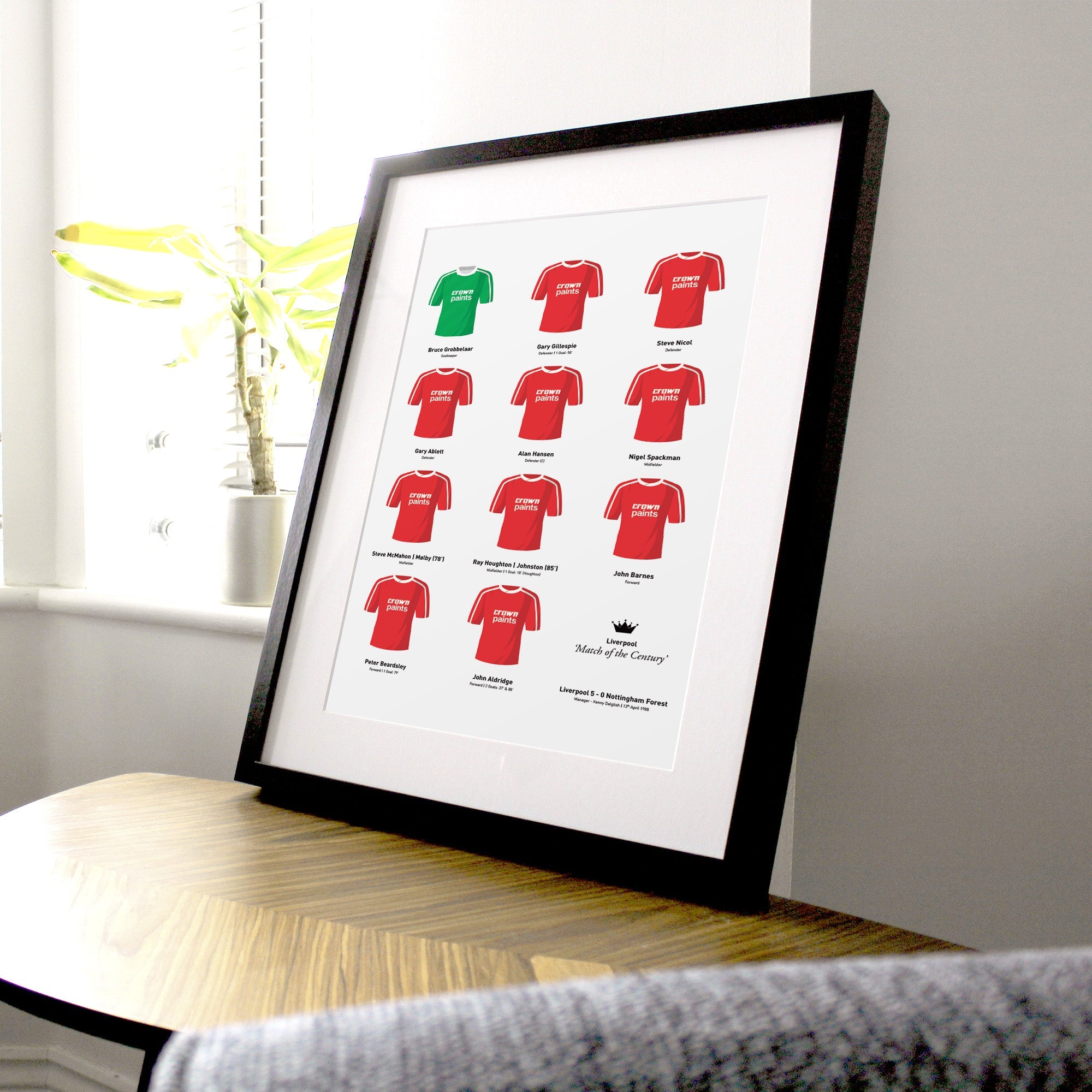 Liverpool 1988 'Game of the Century' Football Team Print Good Team On Paper