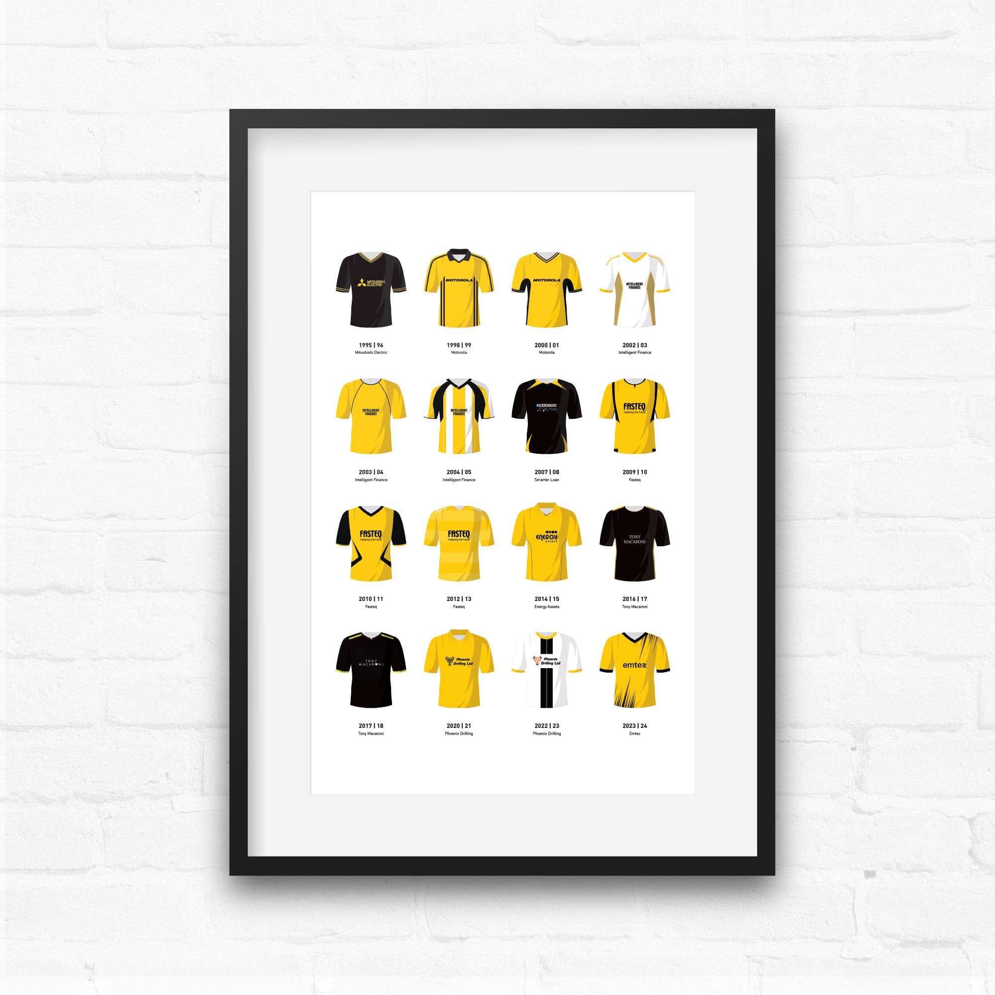 Livingston Classic Kits Football Team Print