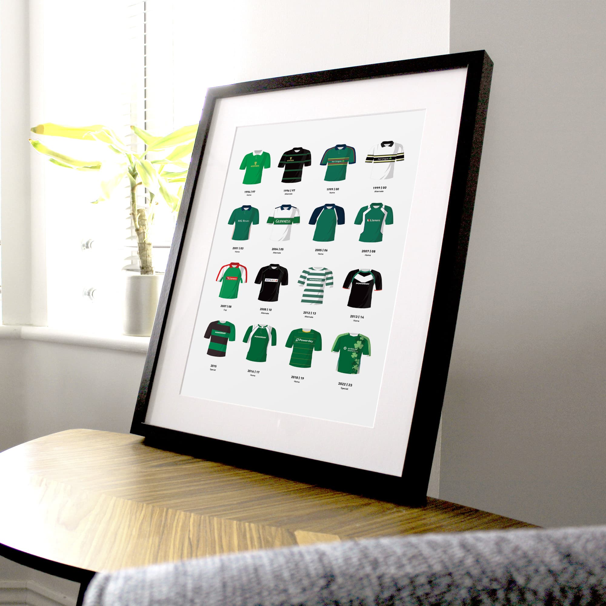 London Irish Classic Kits Rugby Union Team Print